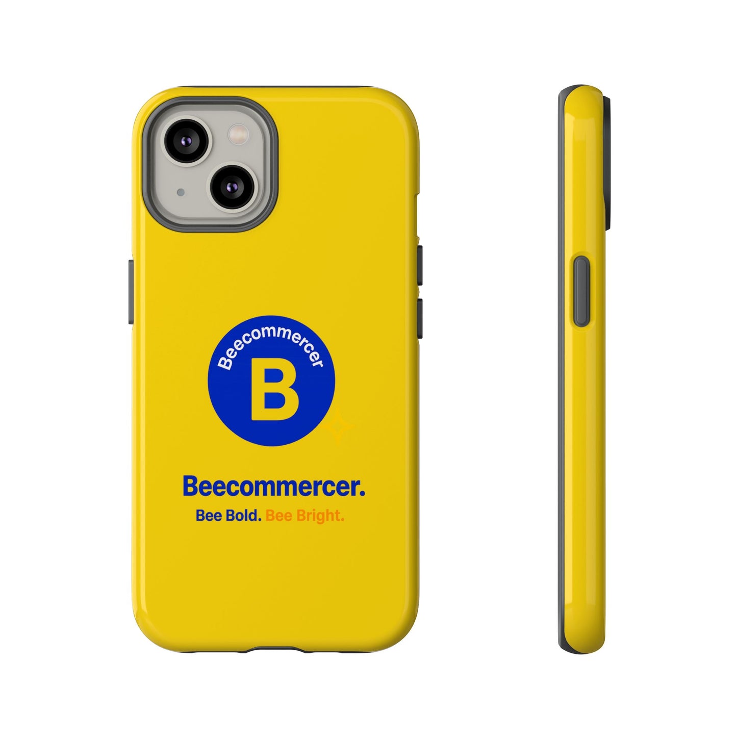 Beecommercer Bold Logo Phone Case — Yellow Protective Phone Cover