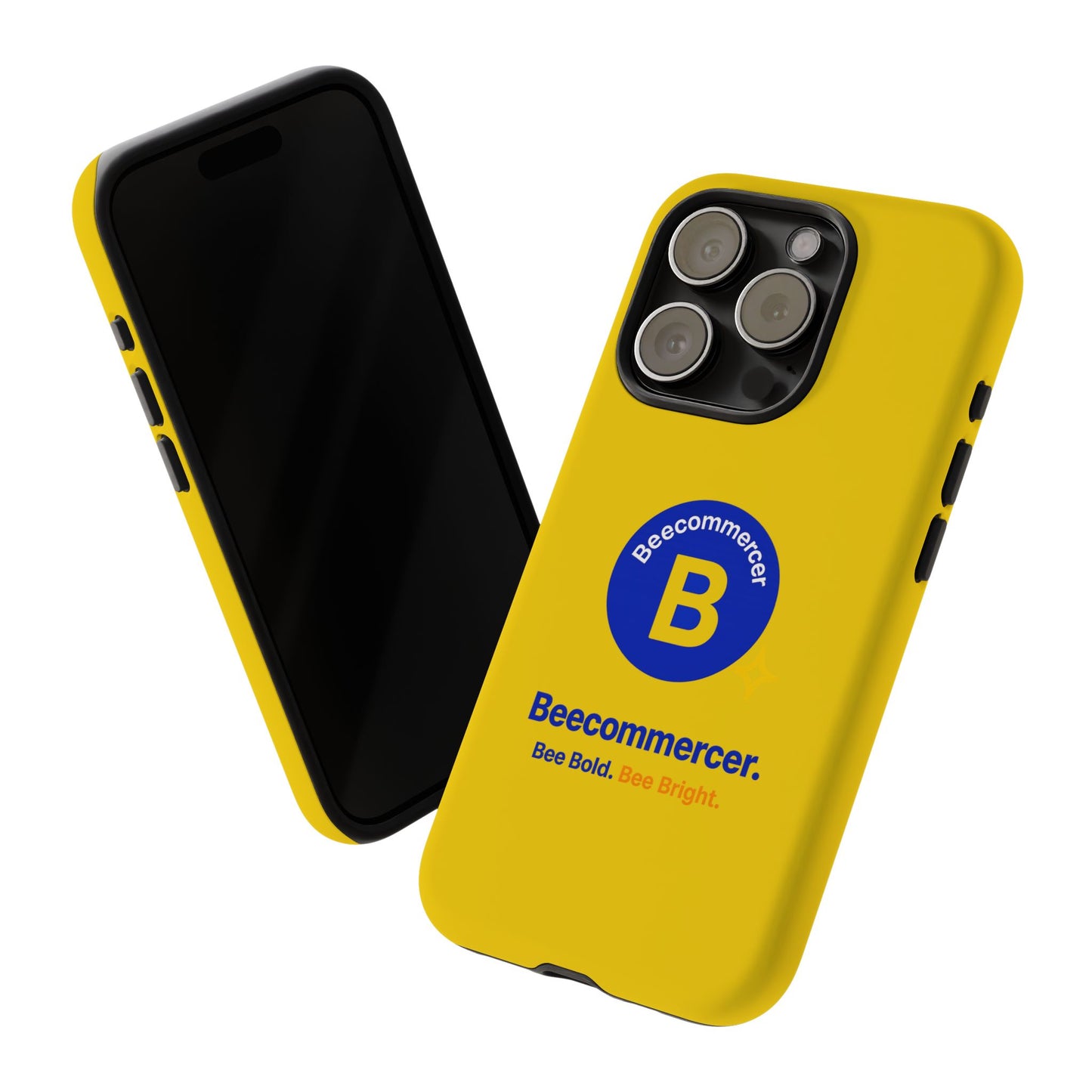 Beecommercer Bold Logo Phone Case — Yellow Protective Phone Cover