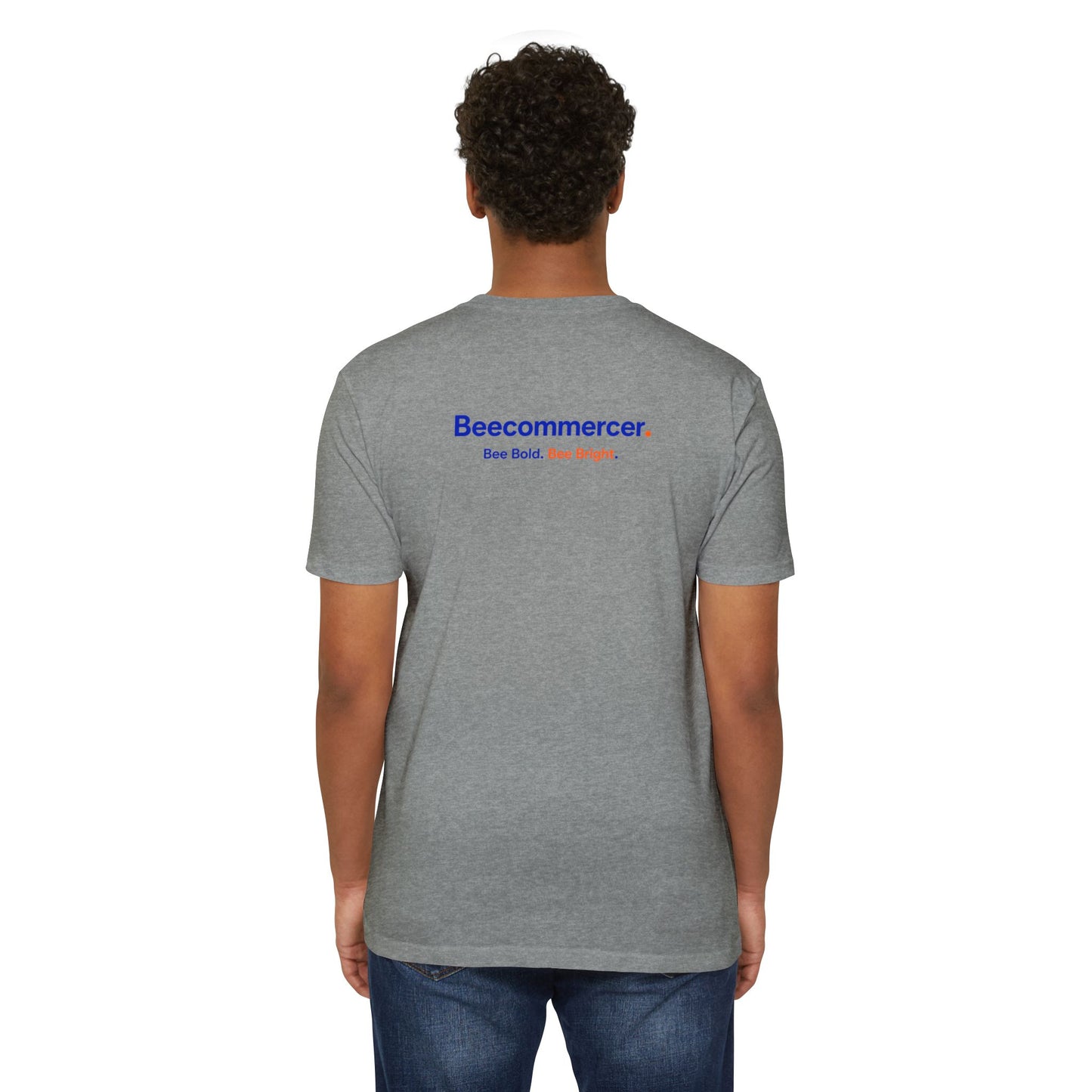 Beecommercer T-Shirt — "Beecommercer. Bee Bold. Bee Bright." Minimal Logo Tee