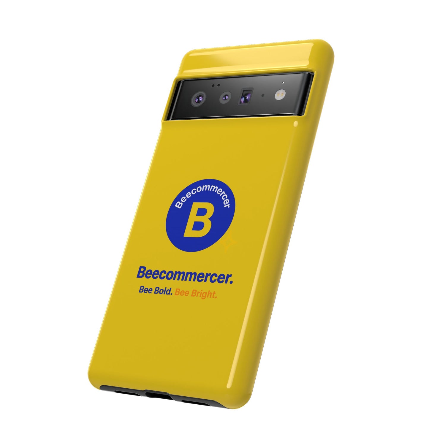 Beecommercer Bold Logo Phone Case — Yellow Protective Phone Cover