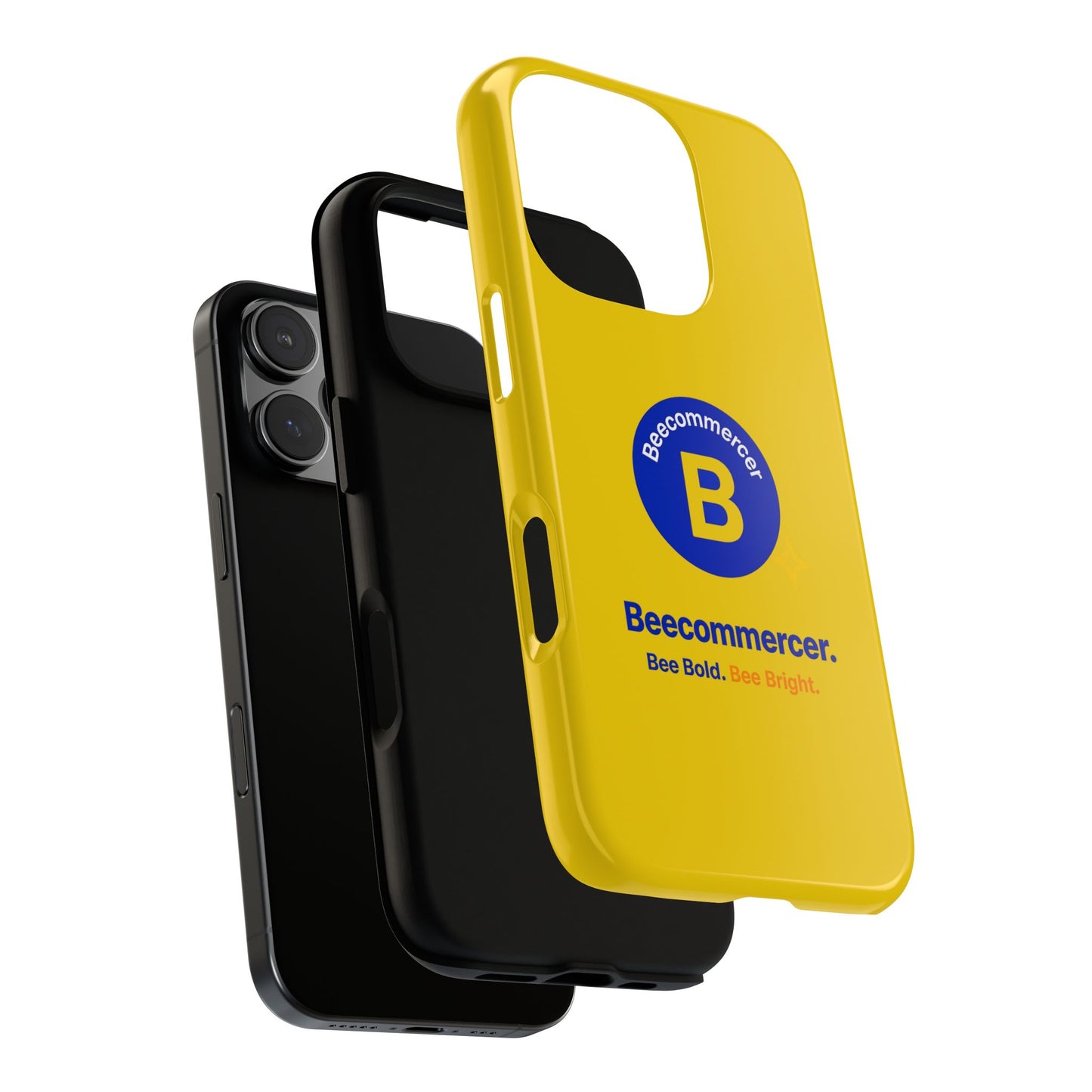 Beecommercer Bold Logo Phone Case — Yellow Protective Phone Cover