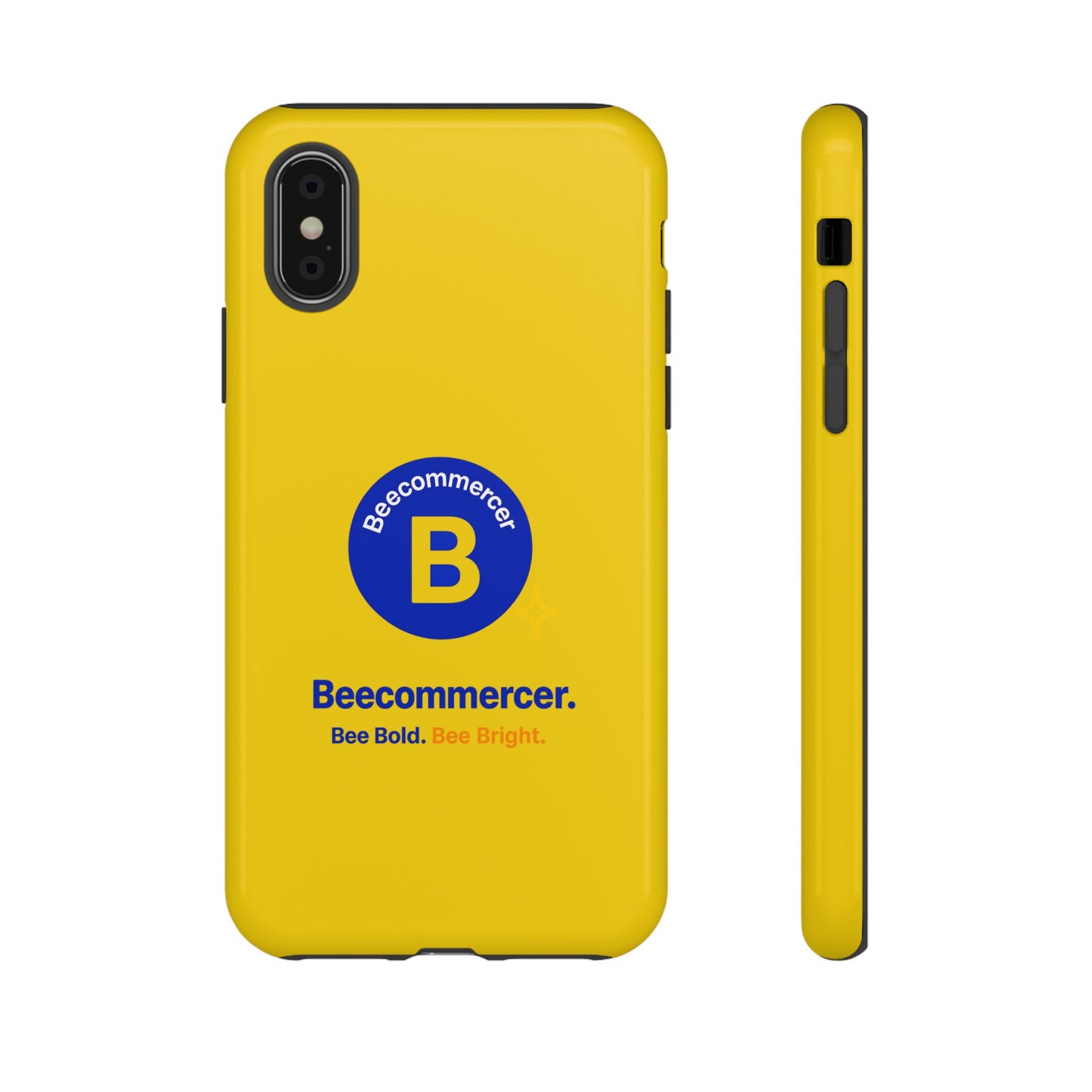 Beecommercer Bold Logo Phone Case — Yellow Protective Phone Cover
