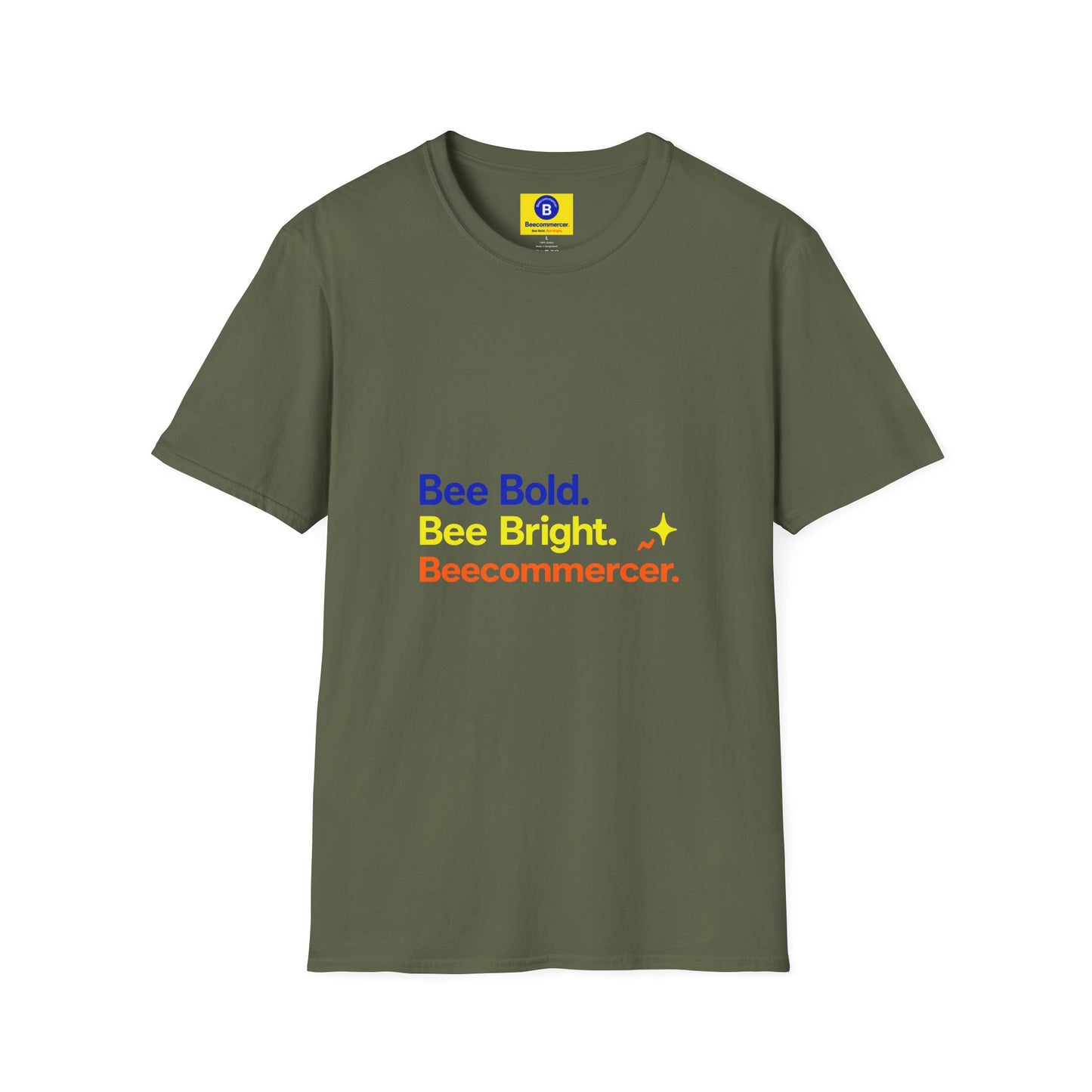 Bee Bold Tee – “Bee Bold. Bee Bright. Beecommerce r.” Motivational Graphic T-Shirt