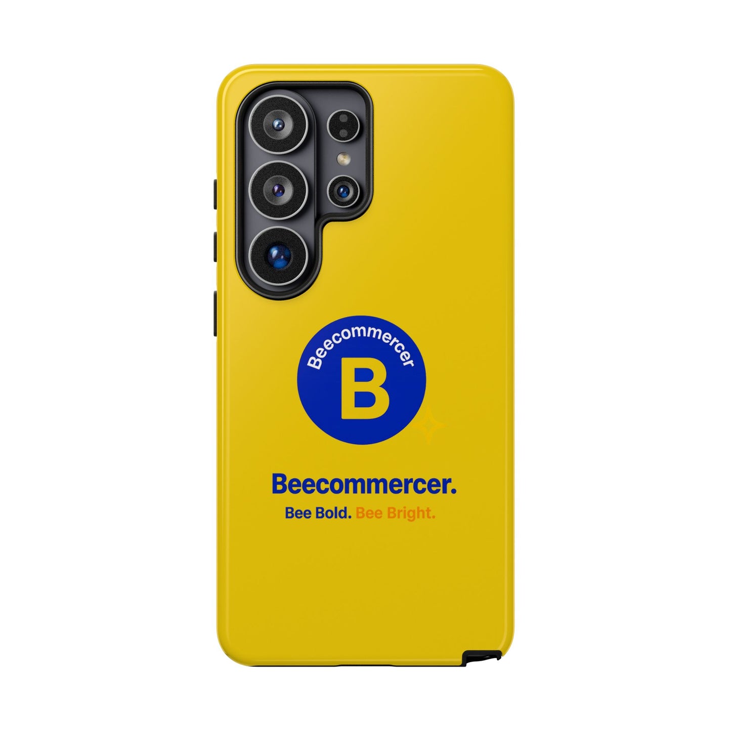 Beecommercer Bold Logo Phone Case — Yellow Protective Phone Cover