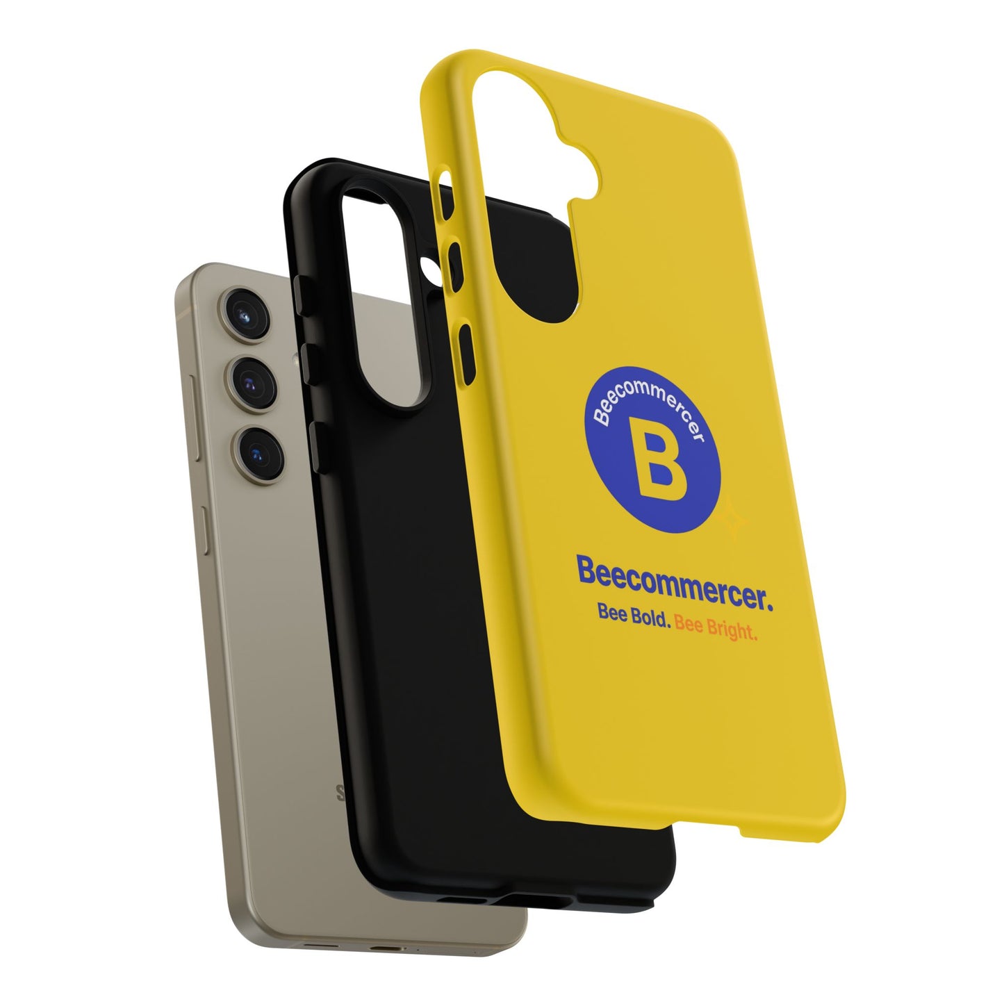 Beecommercer Bold Logo Phone Case — Yellow Protective Phone Cover