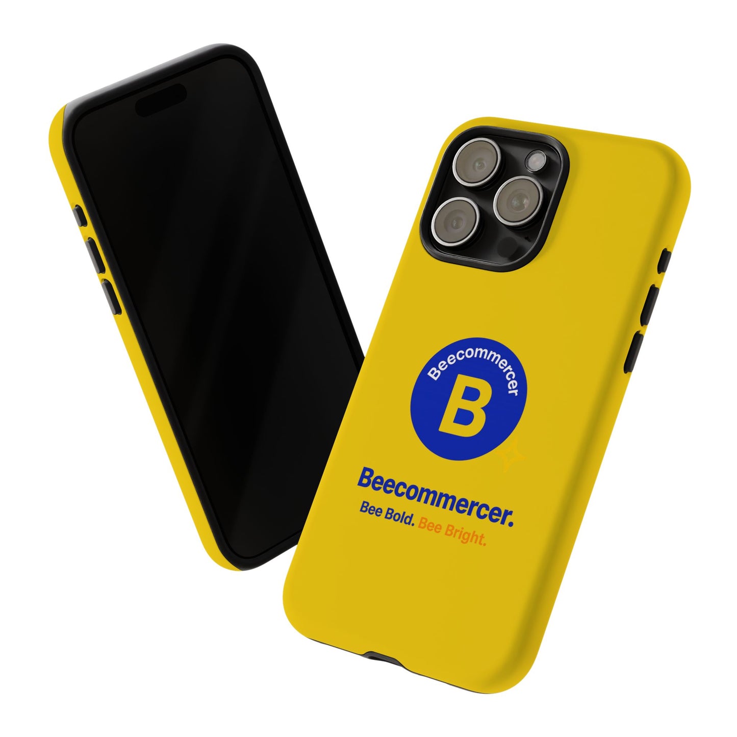 Beecommercer Bold Logo Phone Case — Yellow Protective Phone Cover
