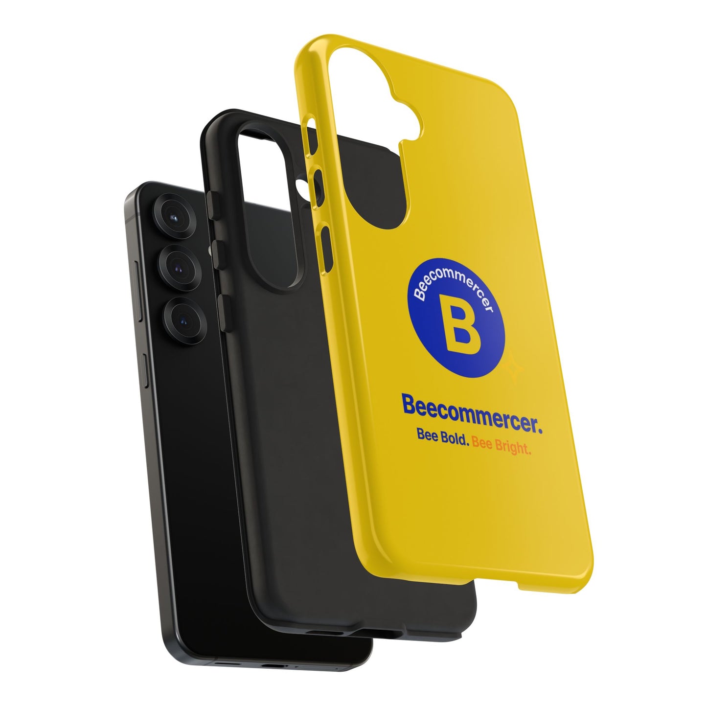 Beecommercer Bold Logo Phone Case — Yellow Protective Phone Cover