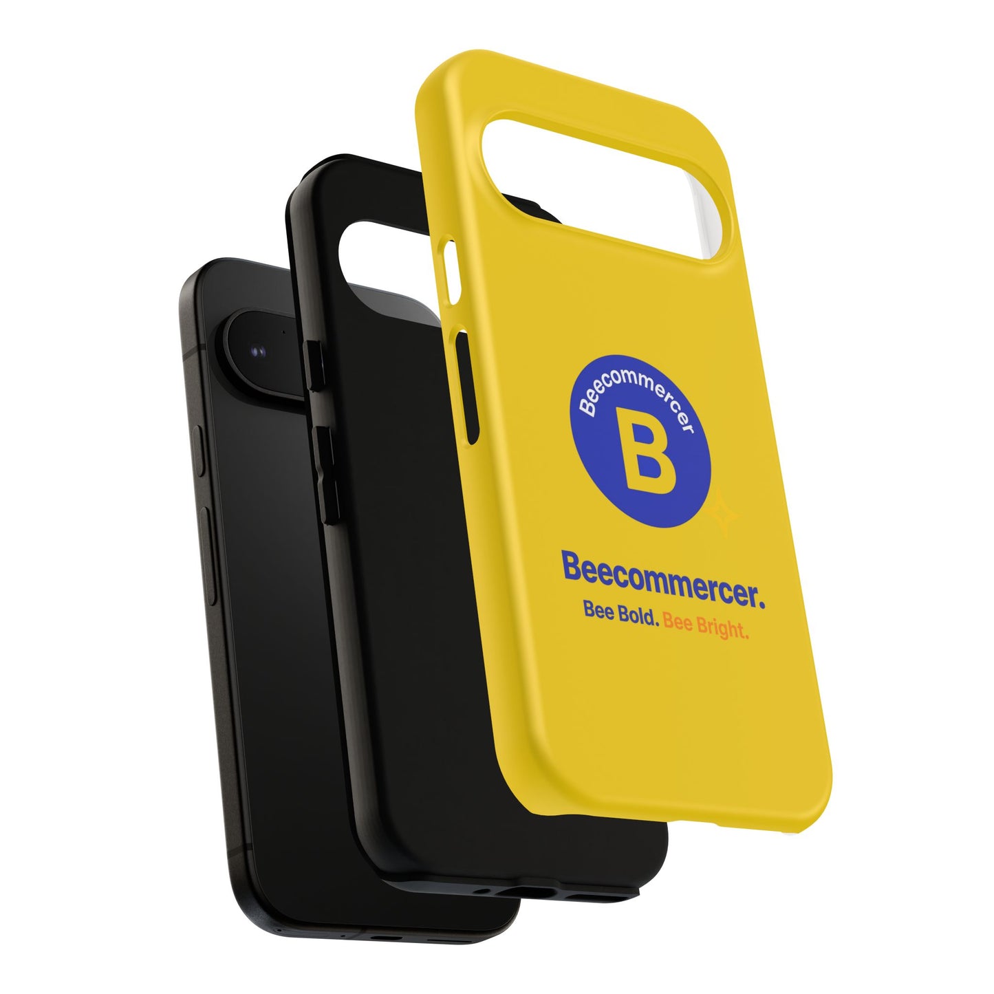 Beecommercer Bold Logo Phone Case — Yellow Protective Phone Cover