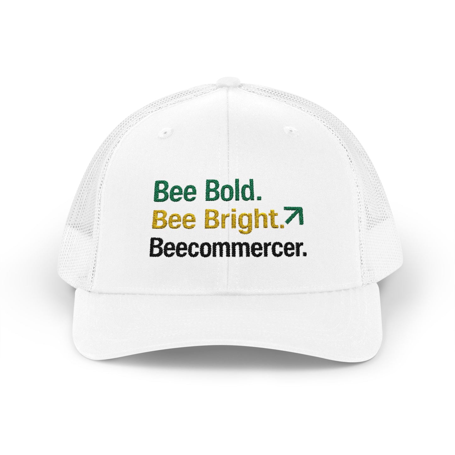 Bee Bold Bee Bright Embroidered Trucker Cap