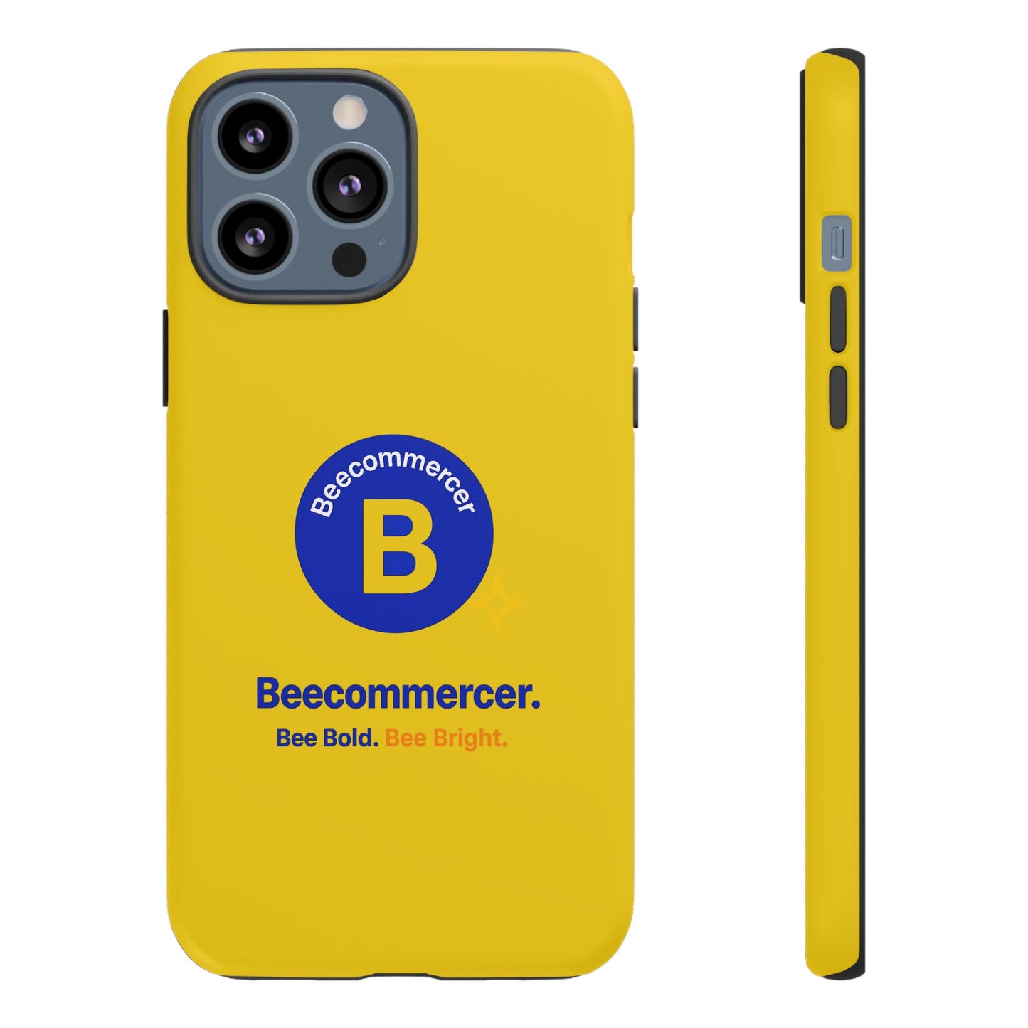 Beecommercer Bold Logo Phone Case — Yellow Protective Phone Cover