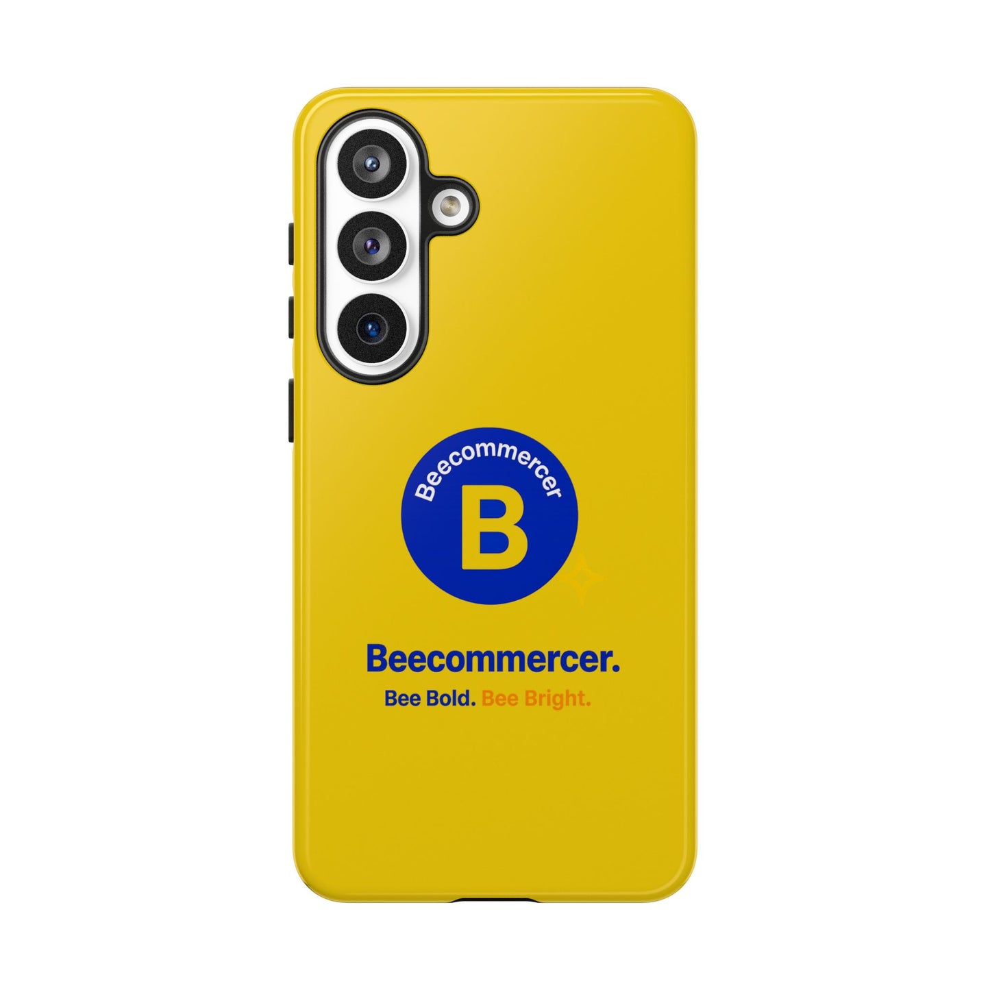 Beecommercer Bold Logo Phone Case — Yellow Protective Phone Cover