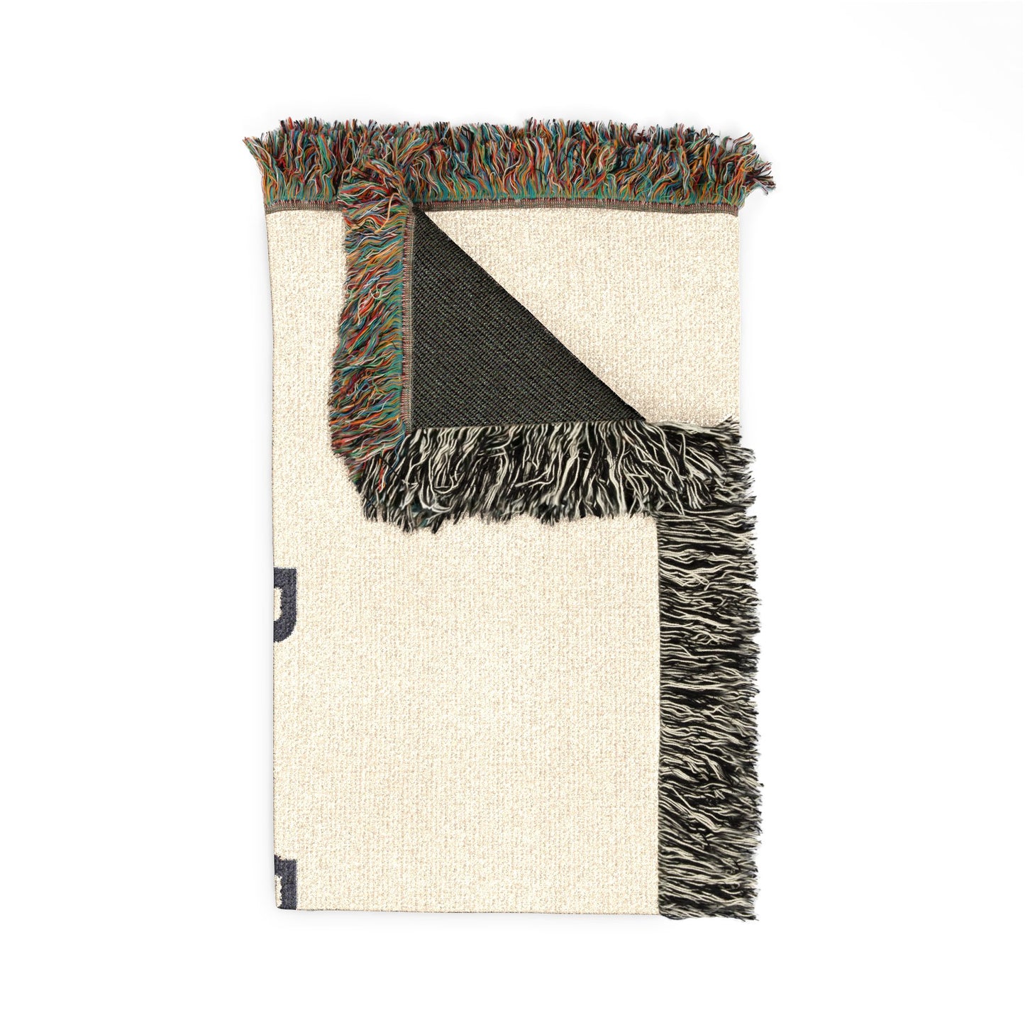 Woven Blanket — "Bee Bold. Bee Bright. Beecommcer." Motivational Fringe Throw