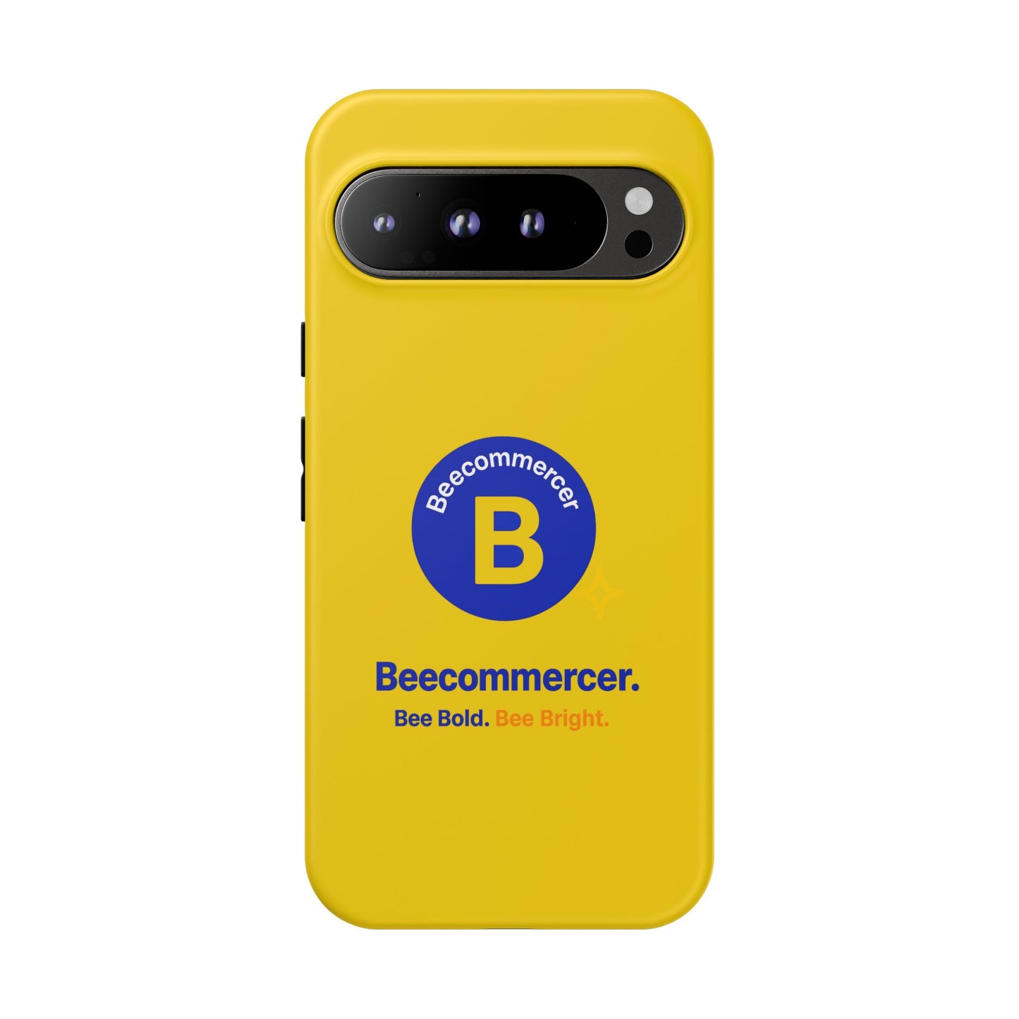Beecommercer Bold Logo Phone Case — Yellow Protective Phone Cover