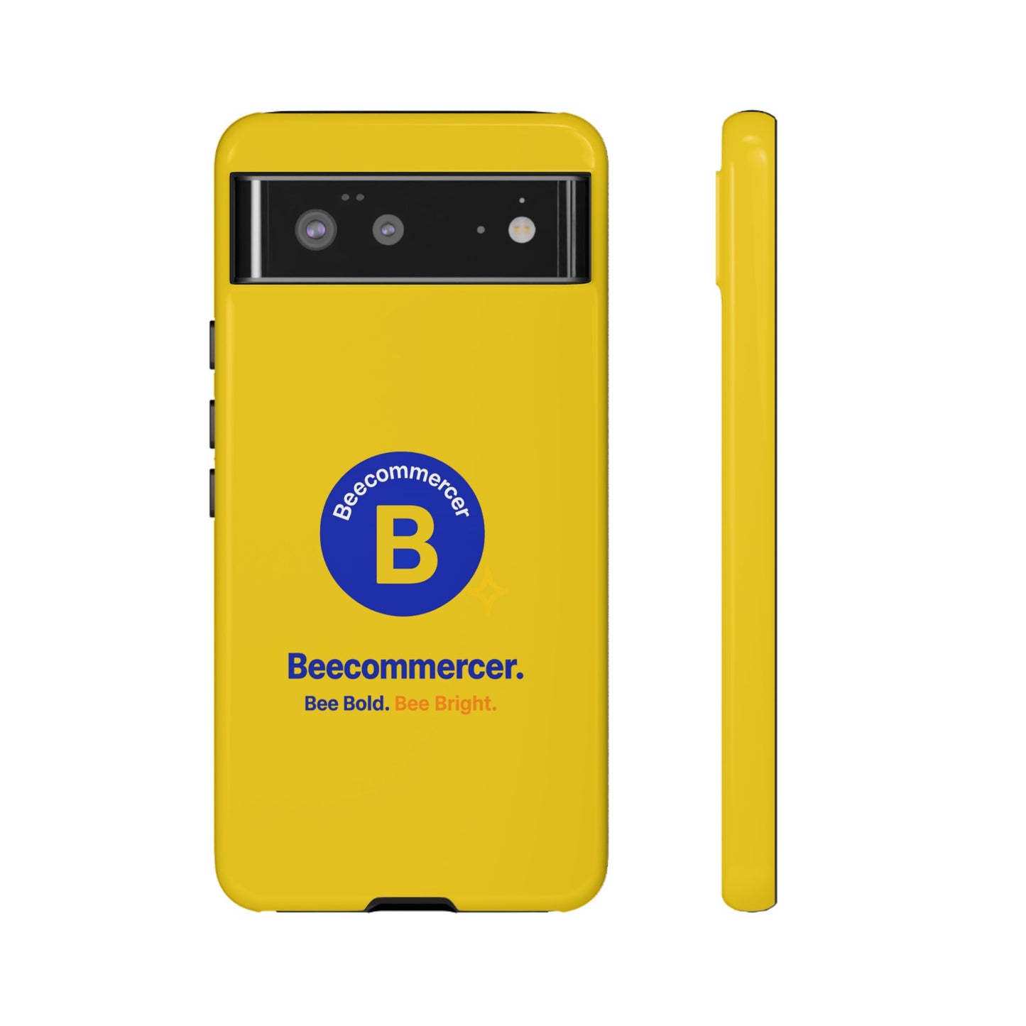 Beecommercer Bold Logo Phone Case — Yellow Protective Phone Cover