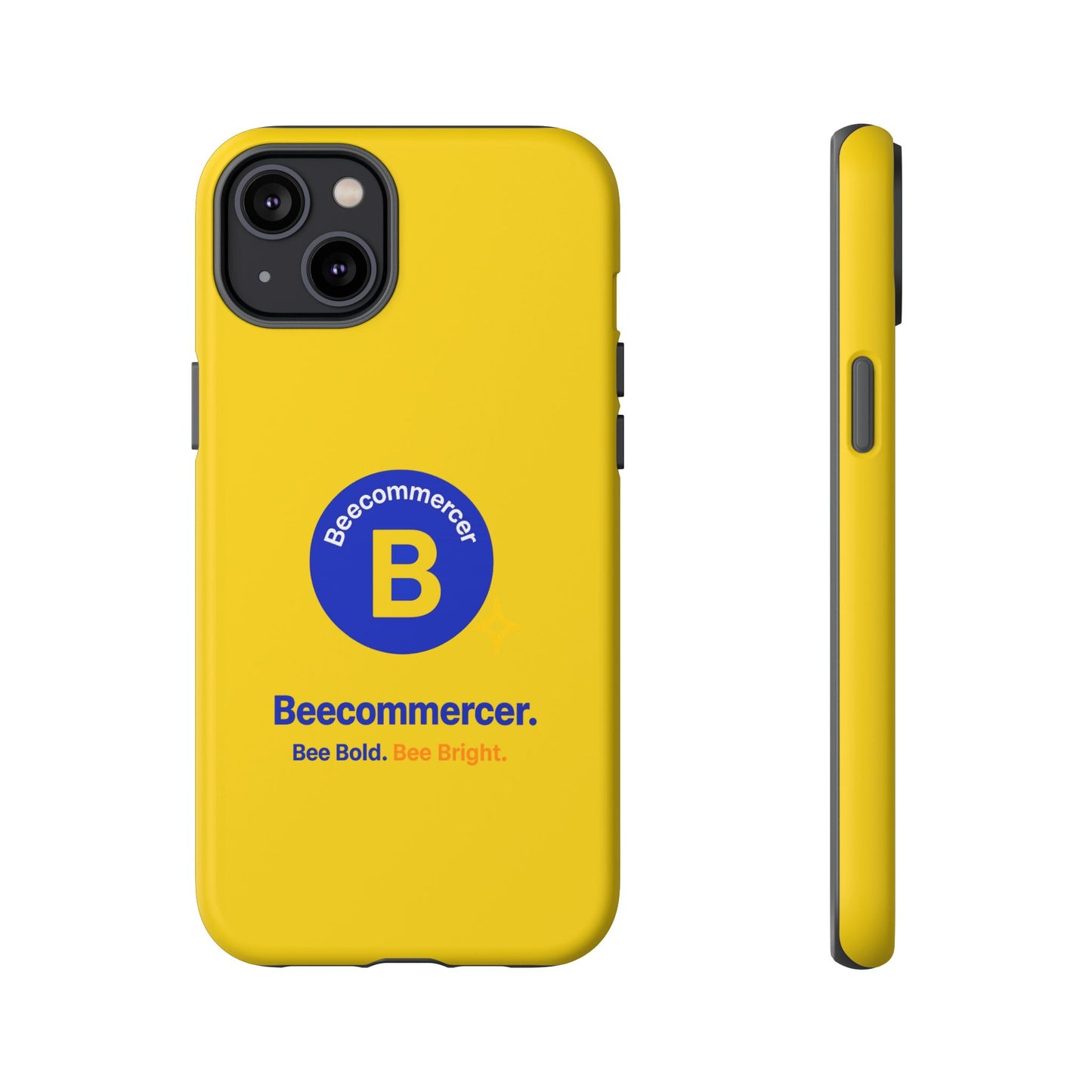 Beecommercer Bold Logo Phone Case — Yellow Protective Phone Cover