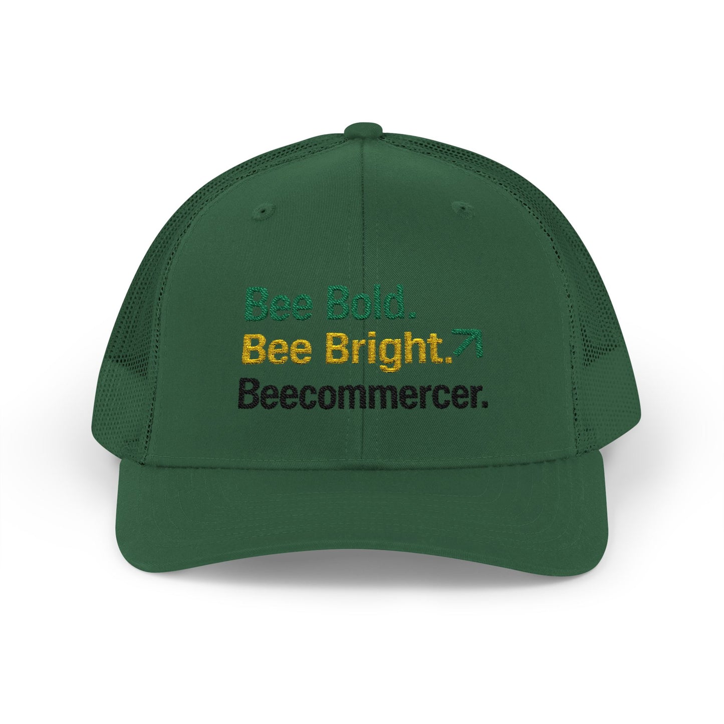 Bee Bold Bee Bright Embroidered Trucker Cap