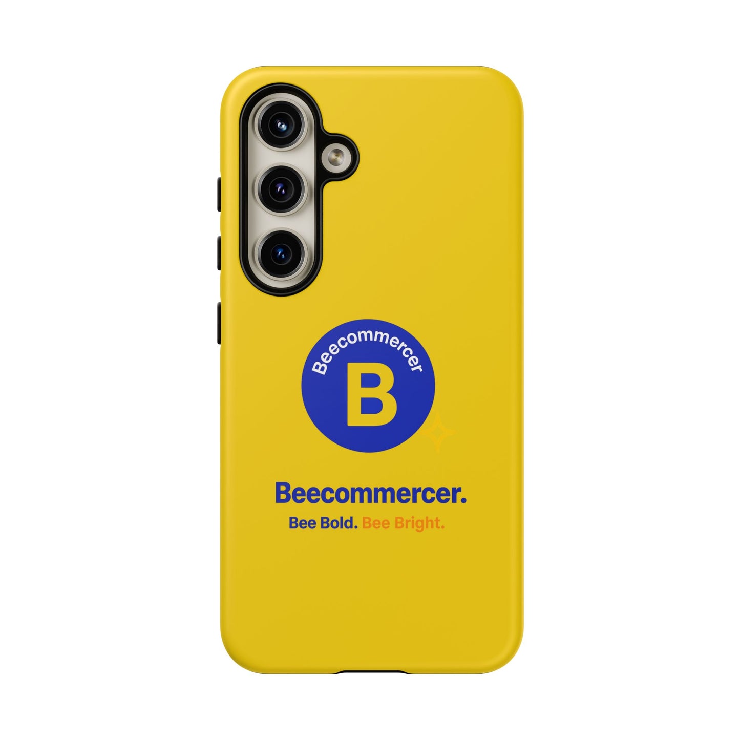 Beecommercer Bold Logo Phone Case — Yellow Protective Phone Cover
