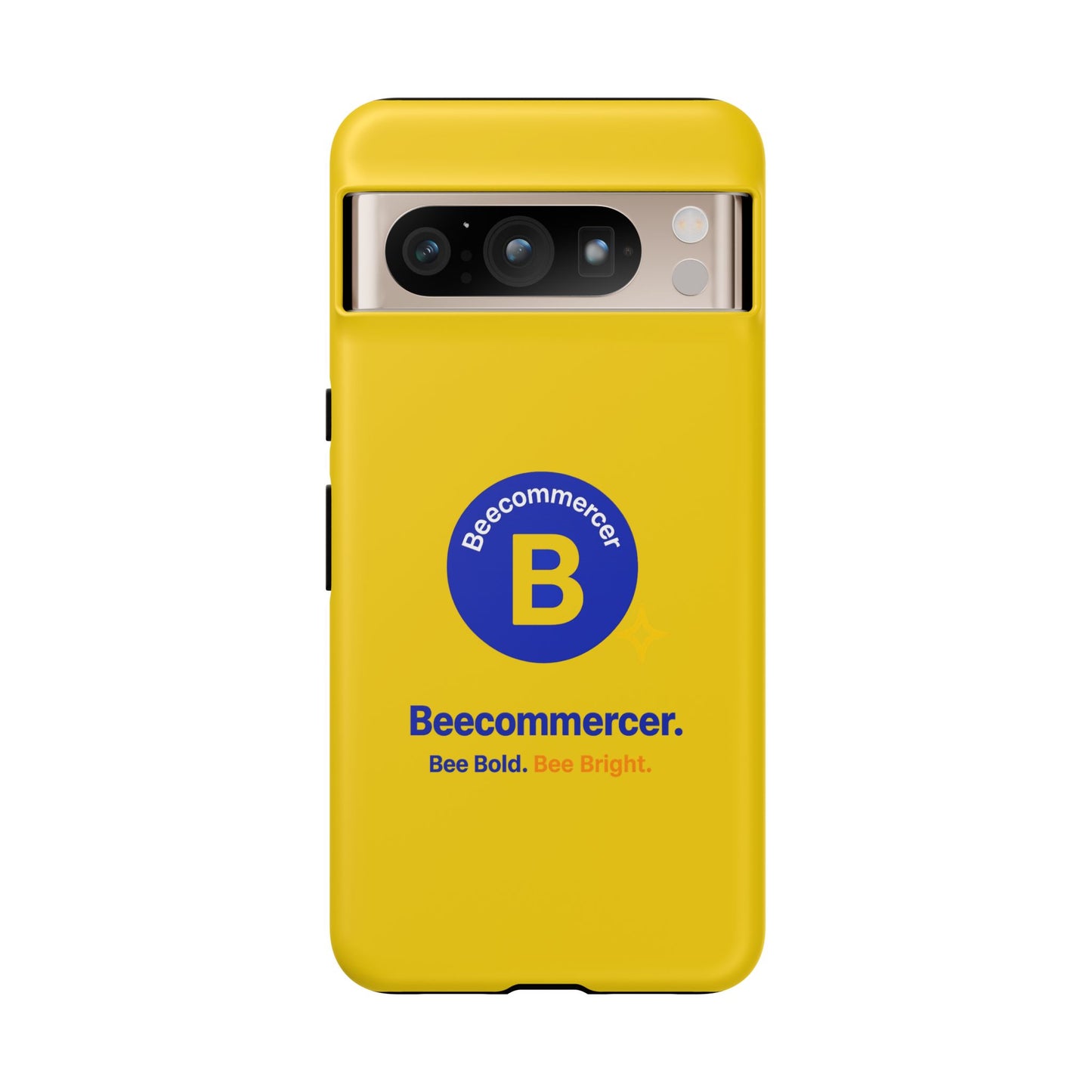 Beecommercer Bold Logo Phone Case — Yellow Protective Phone Cover
