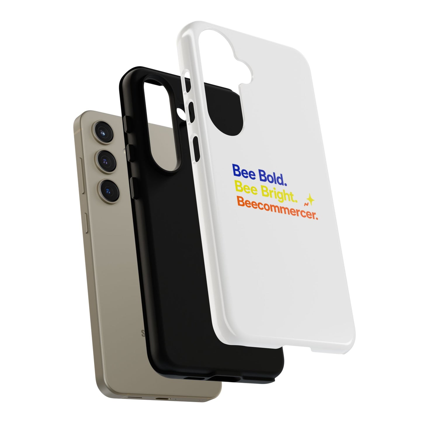 Phone Case — Bee Bold. Bee Bright. Beecommercer. (Protective Tough Case)
