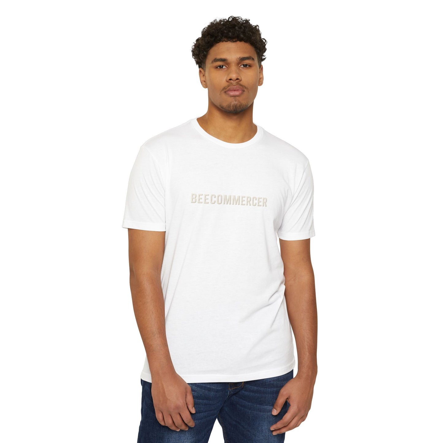 Beecommercer T-Shirt — "Beecommercer. Bee Bold. Bee Bright." Minimal Logo Tee