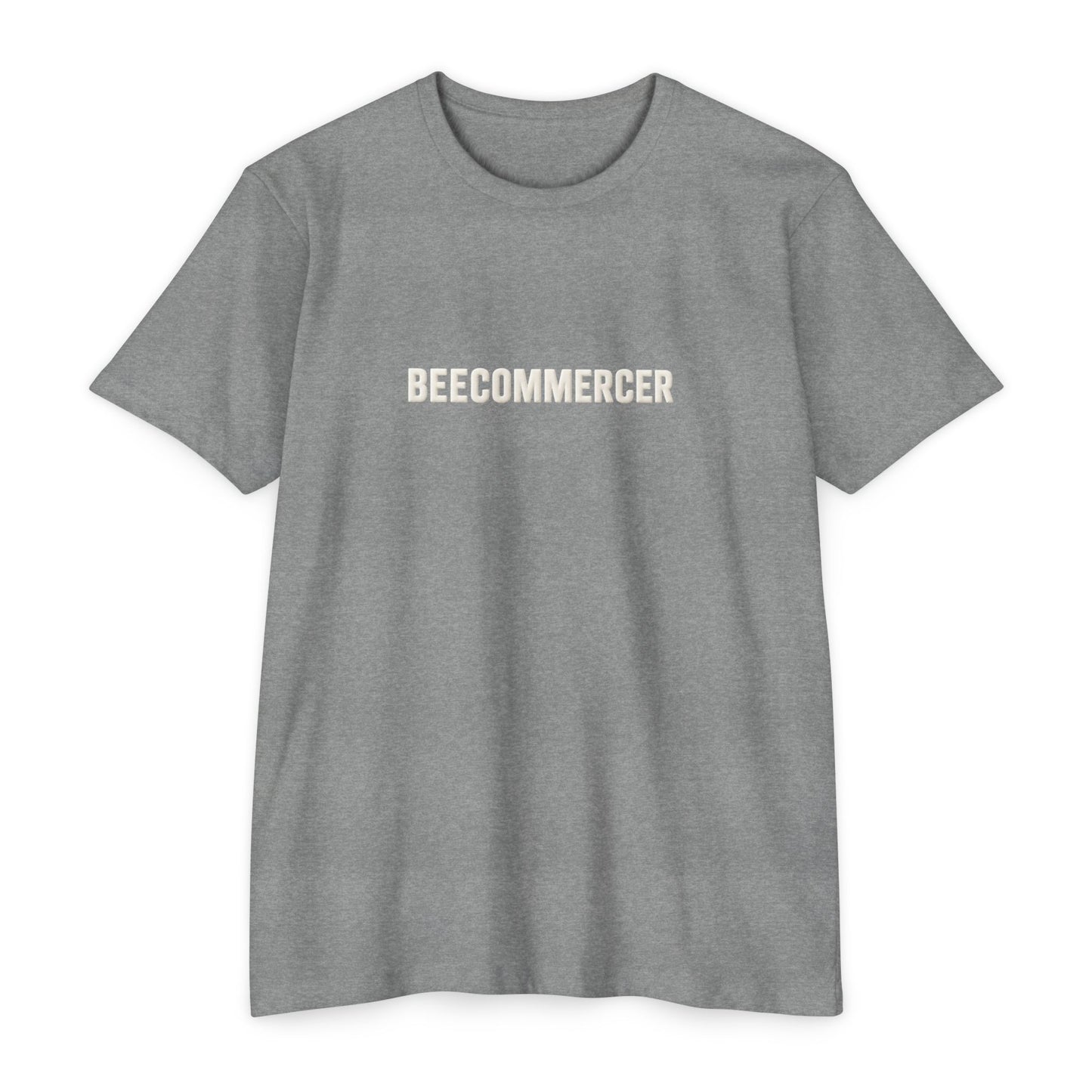 Beecommercer T-Shirt — "Beecommercer. Bee Bold. Bee Bright." Minimal Logo Tee