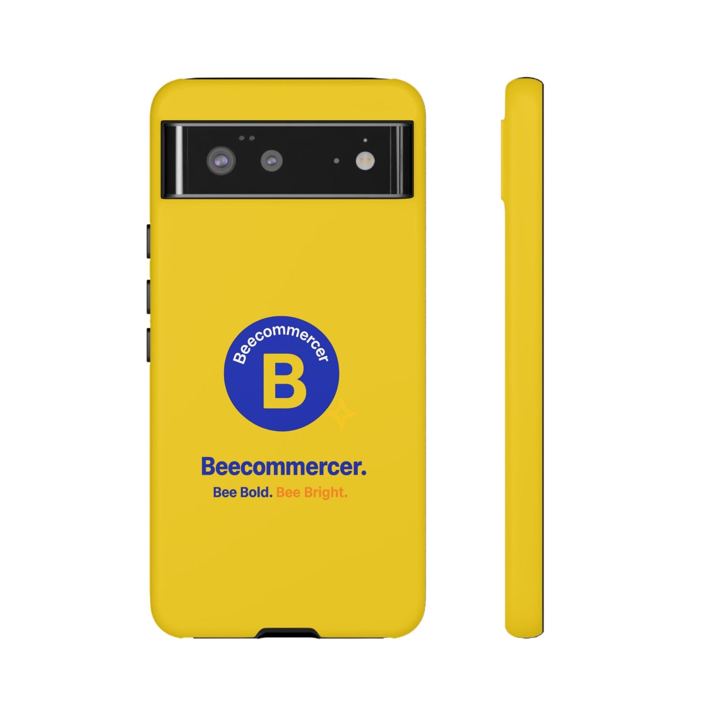 Beecommercer Bold Logo Phone Case — Yellow Protective Phone Cover