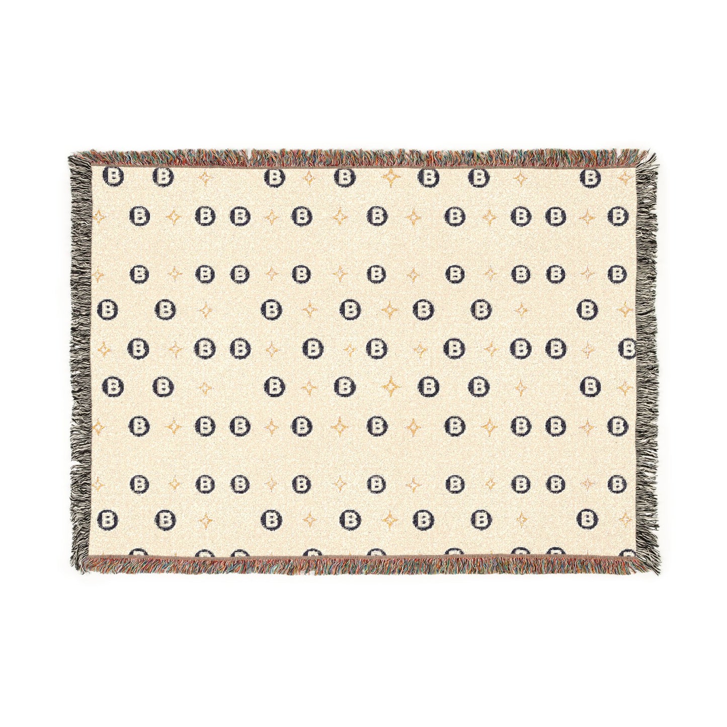 Woven Throw Blanket — Modern Geometric Dot Pattern, Reversible Cozy Home Decor