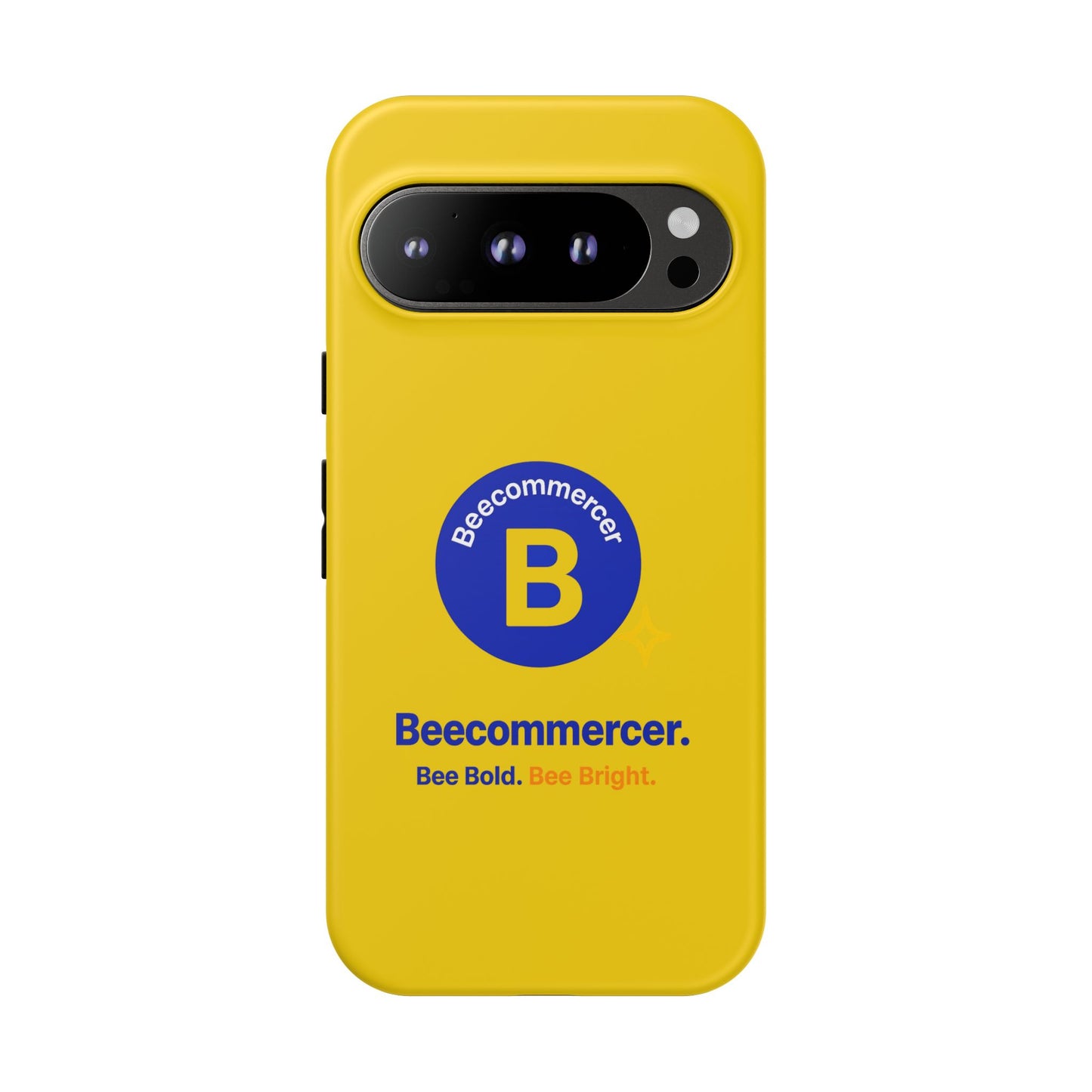 Beecommercer Bold Logo Phone Case — Yellow Protective Phone Cover