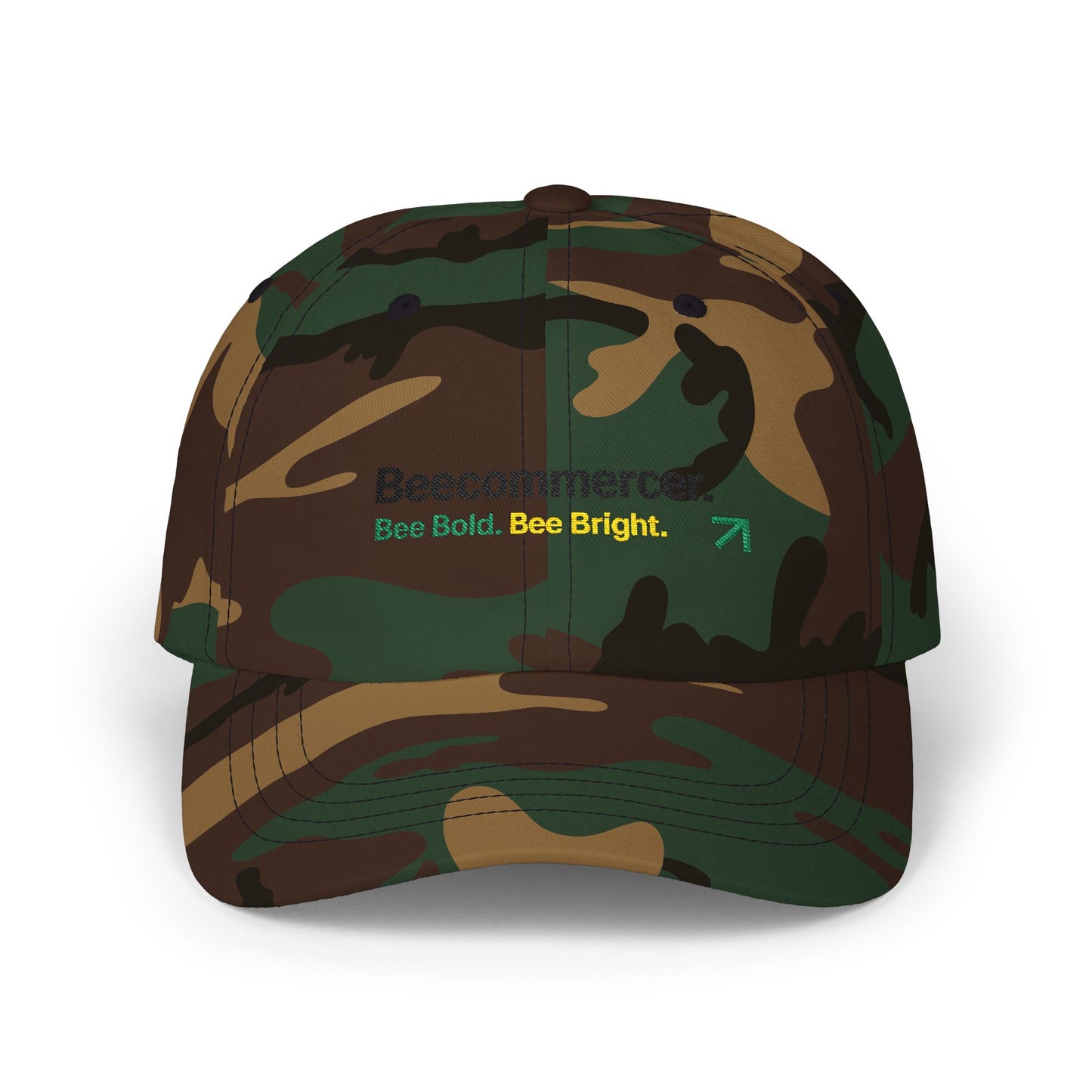 Dad Cap — Beecommercer Logo 'Bee Bold. Bee Bright.' Embroidered Baseball Hat