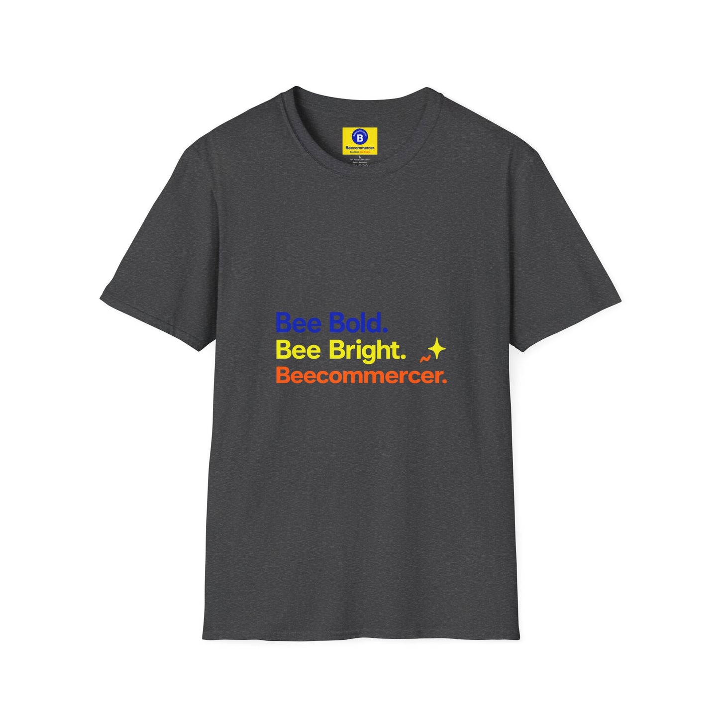 Bee Bold Tee – “Bee Bold. Bee Bright. Beecommerce r.” Motivational Graphic T-Shirt
