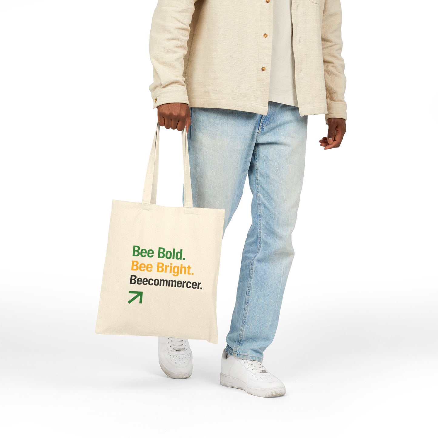 Bee Bold Bee Bright Tote Bag – Graphic Canvas Market & Grocery Tote