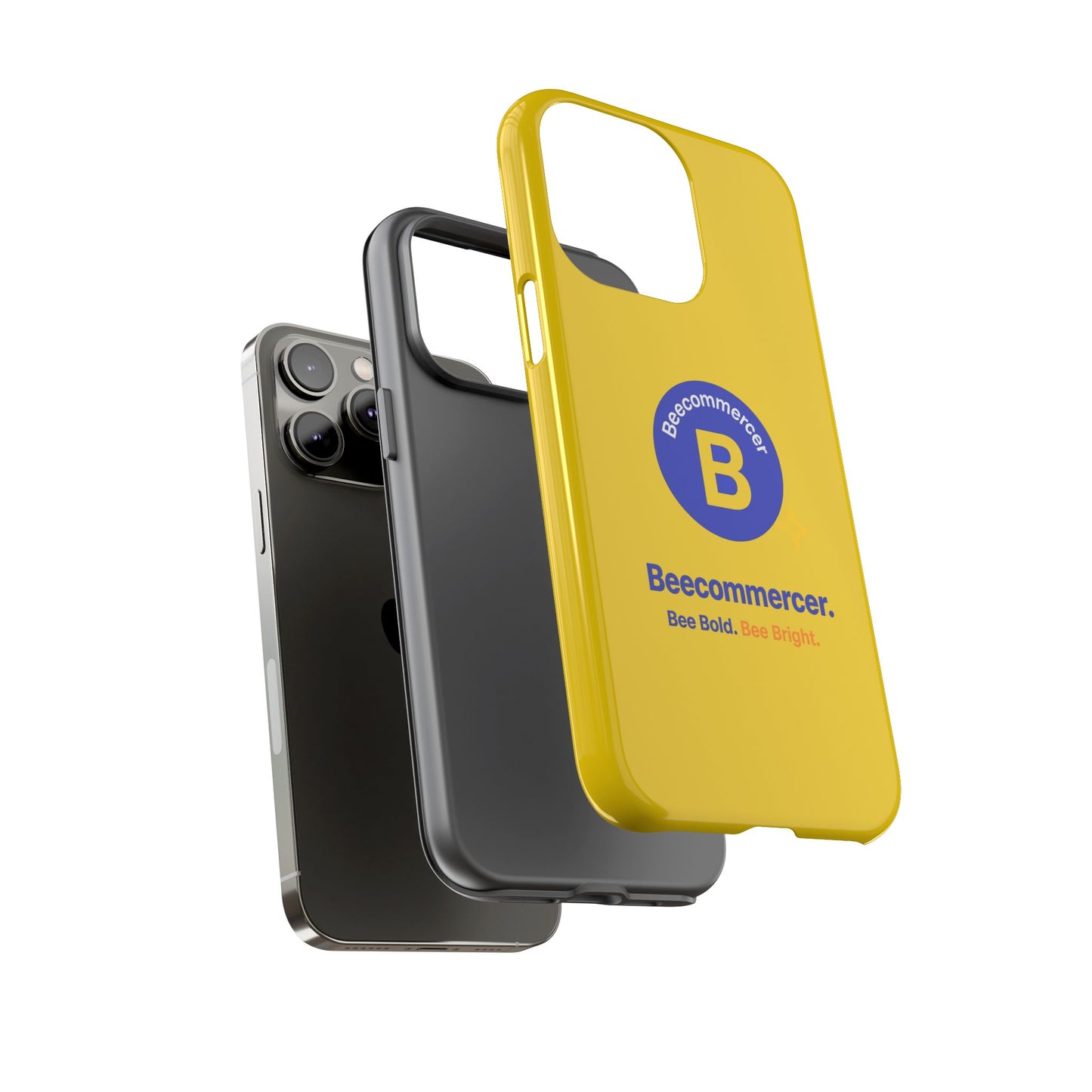 Beecommercer Bold Logo Phone Case — Yellow Protective Phone Cover