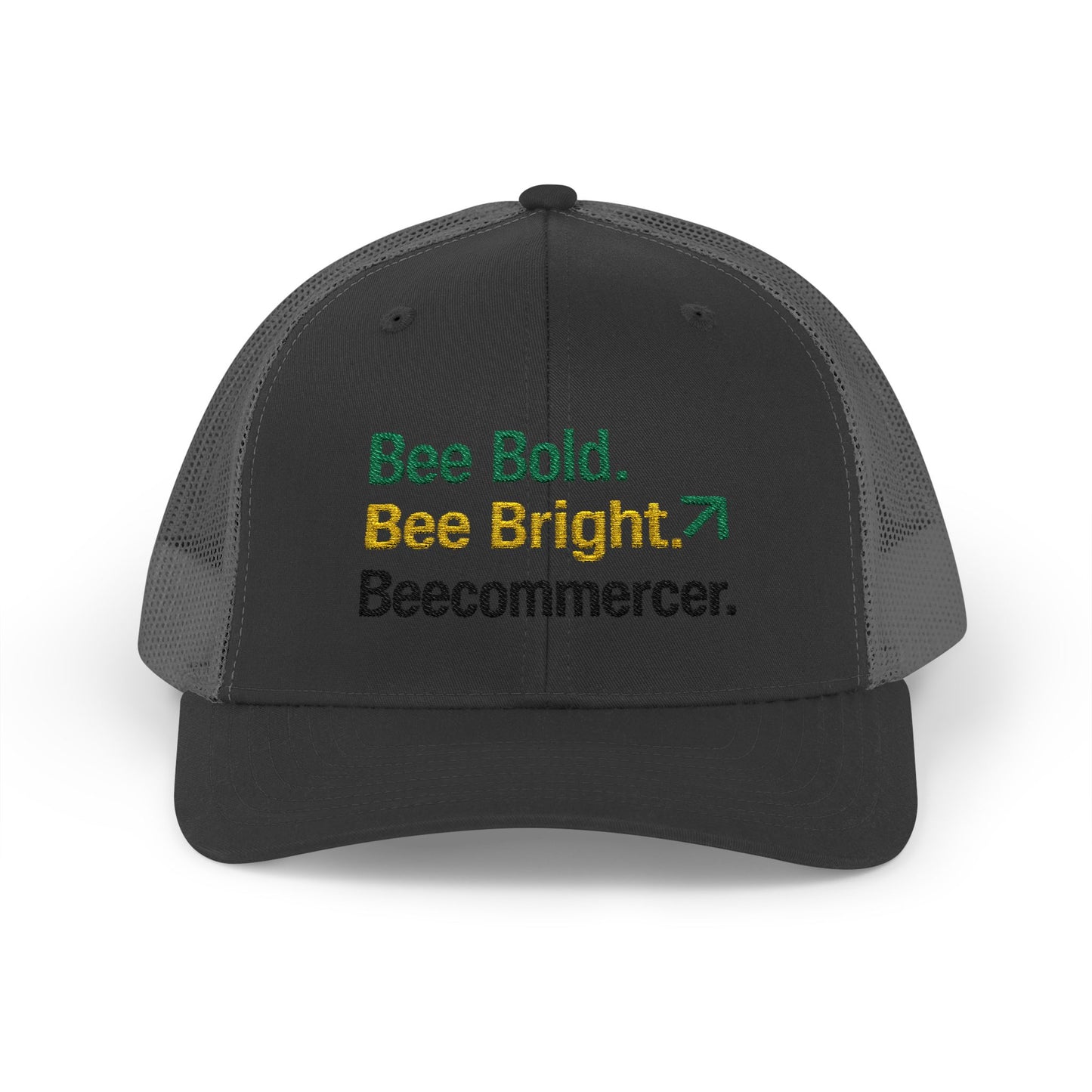 Bee Bold Bee Bright Embroidered Trucker Cap