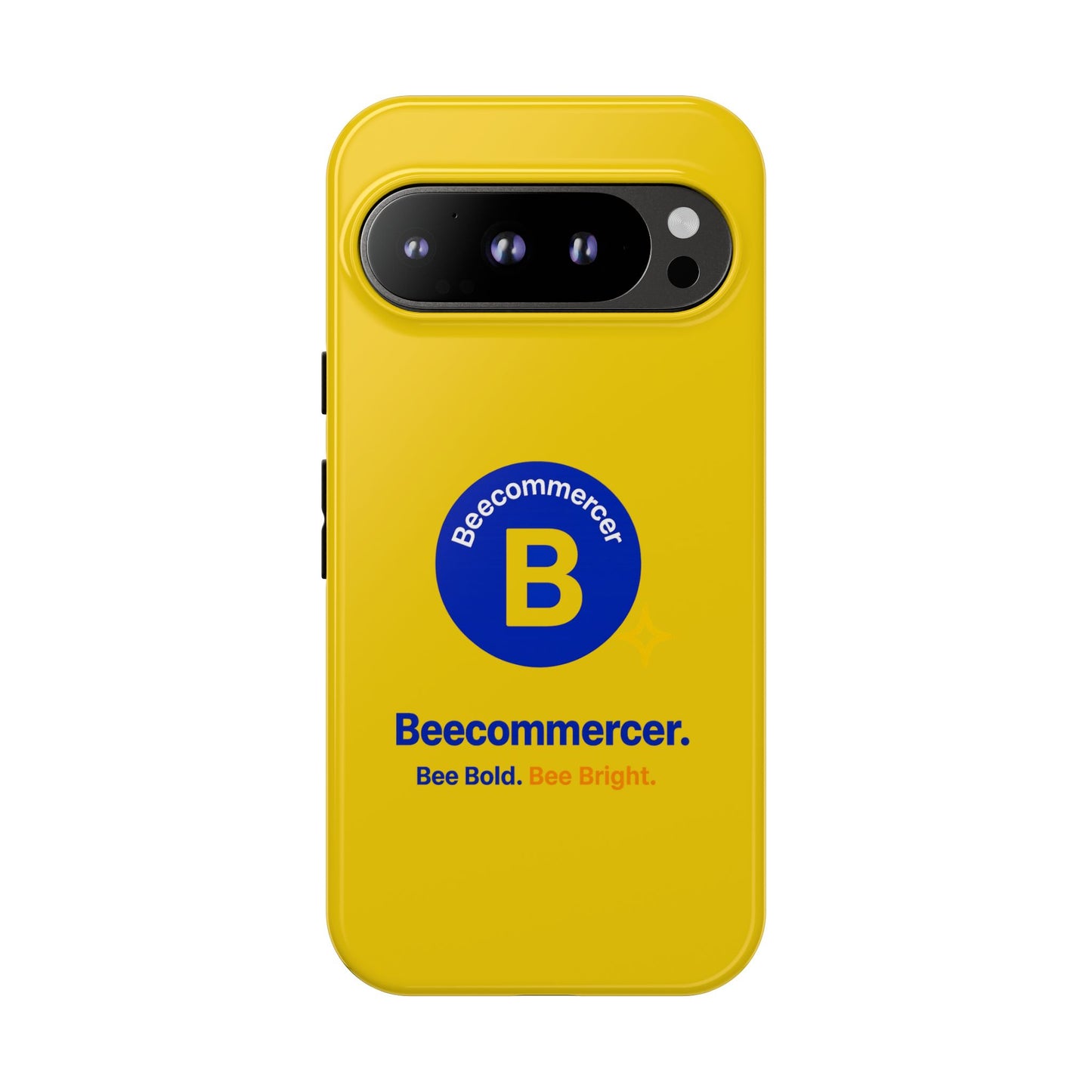 Beecommercer Bold Logo Phone Case — Yellow Protective Phone Cover