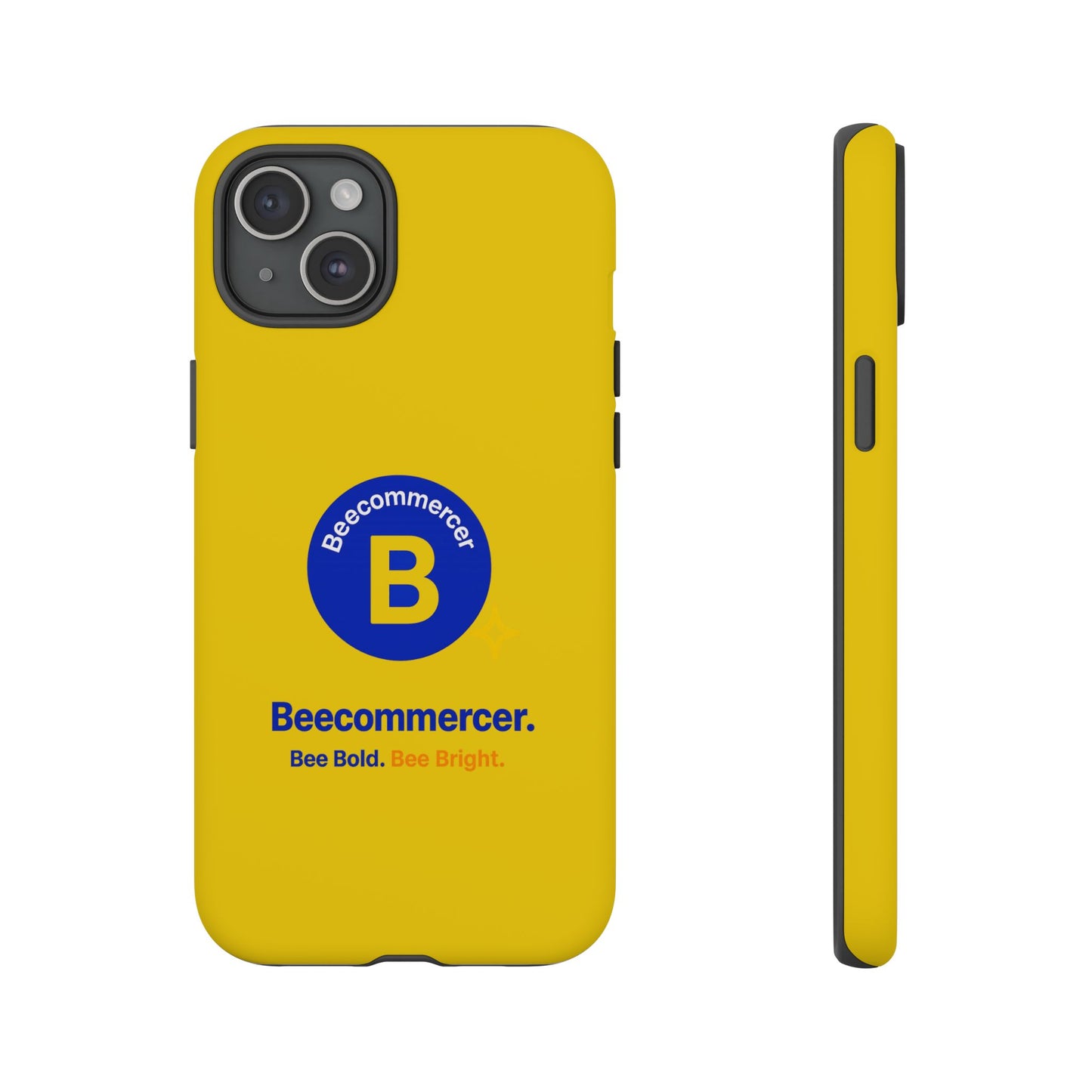 Beecommercer Bold Logo Phone Case — Yellow Protective Phone Cover