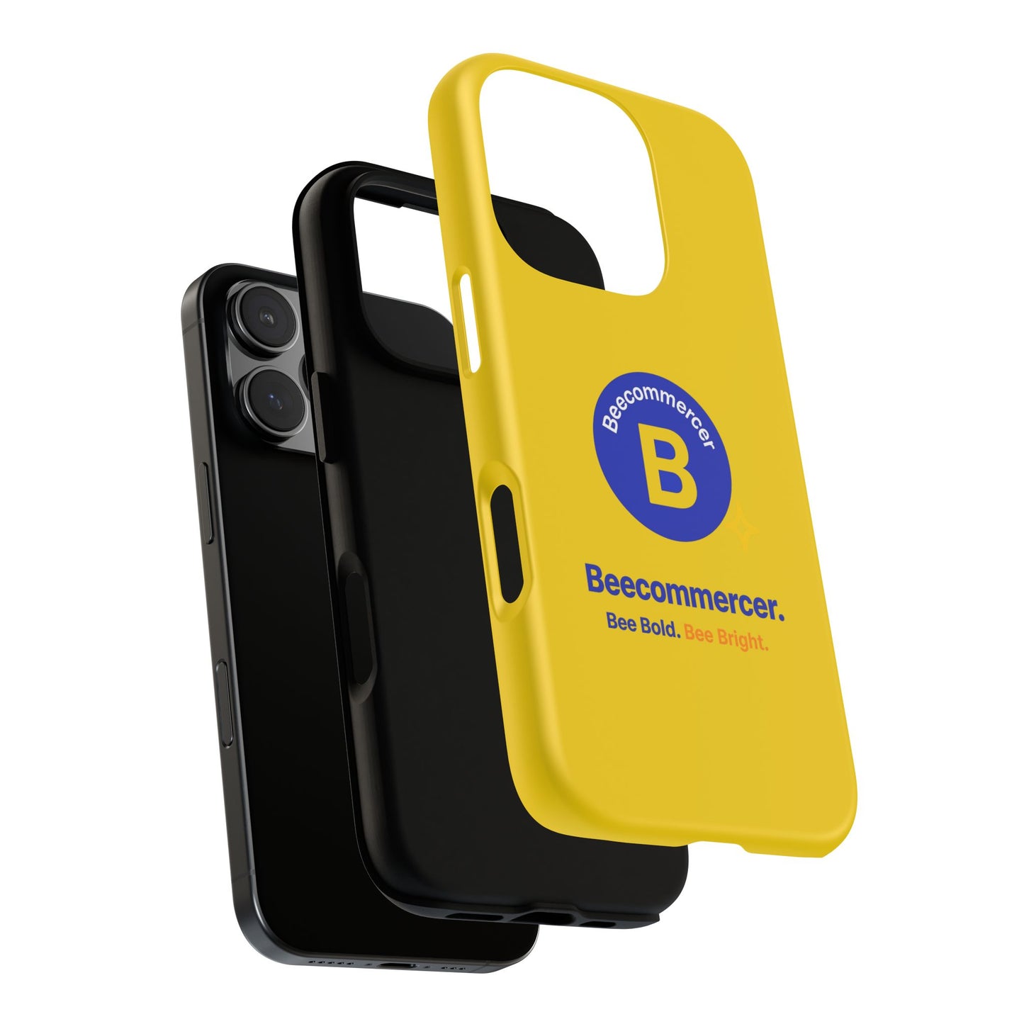 Beecommercer Bold Logo Phone Case — Yellow Protective Phone Cover