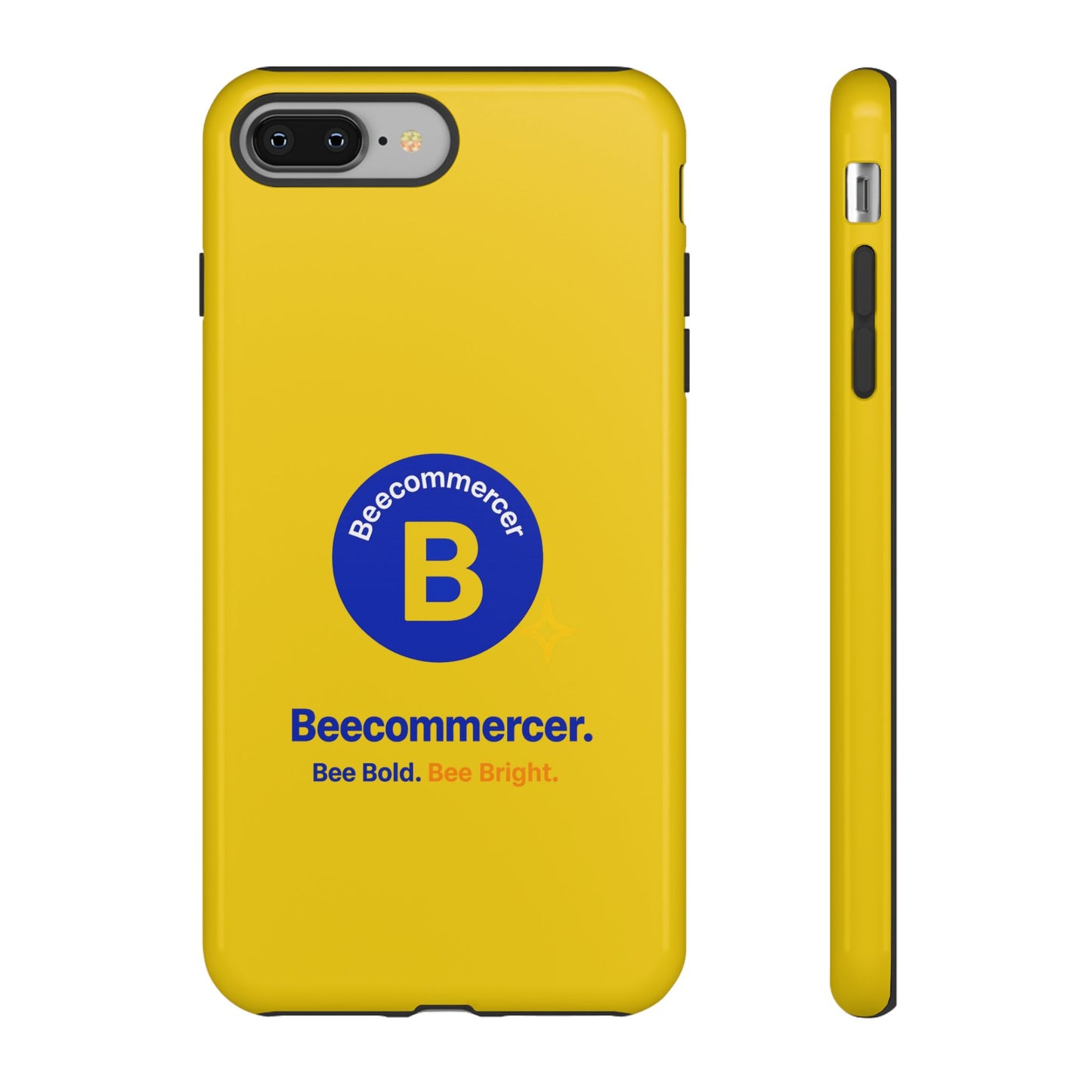 Beecommercer Bold Logo Phone Case — Yellow Protective Phone Cover