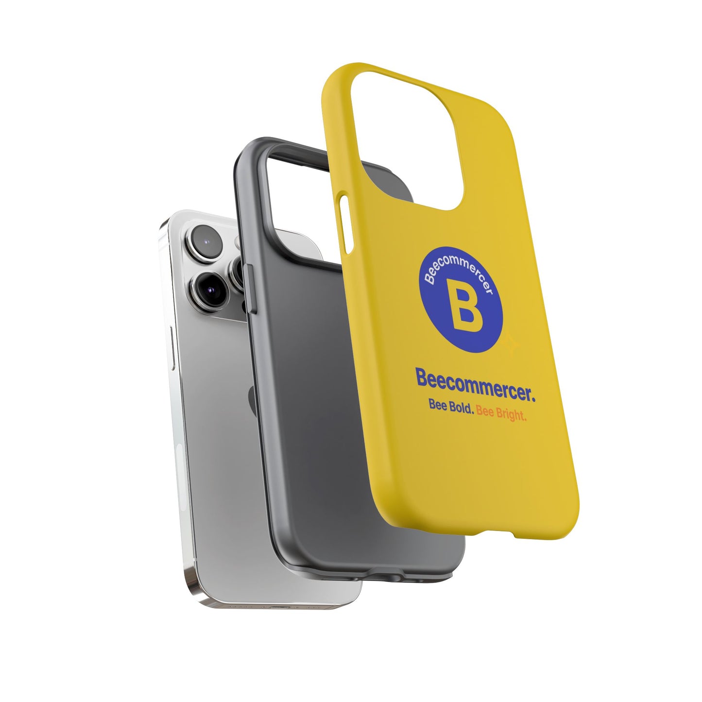 Beecommercer Bold Logo Phone Case — Yellow Protective Phone Cover
