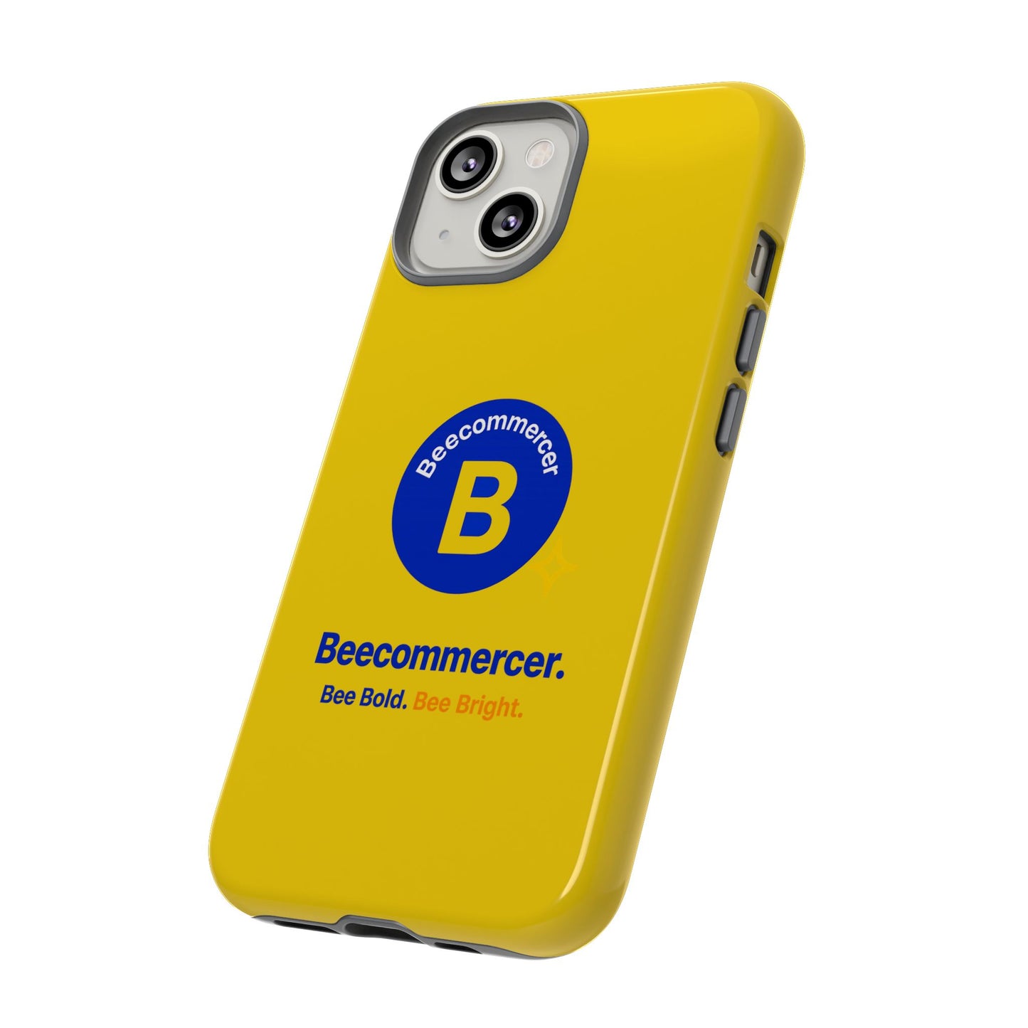 Beecommercer Bold Logo Phone Case — Yellow Protective Phone Cover