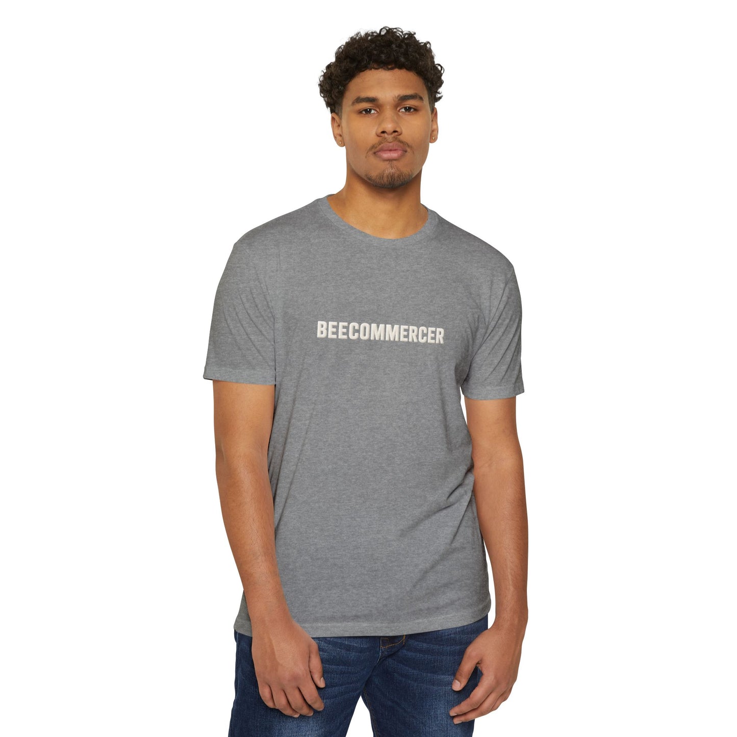 Beecommercer T-Shirt — "Beecommercer. Bee Bold. Bee Bright." Minimal Logo Tee