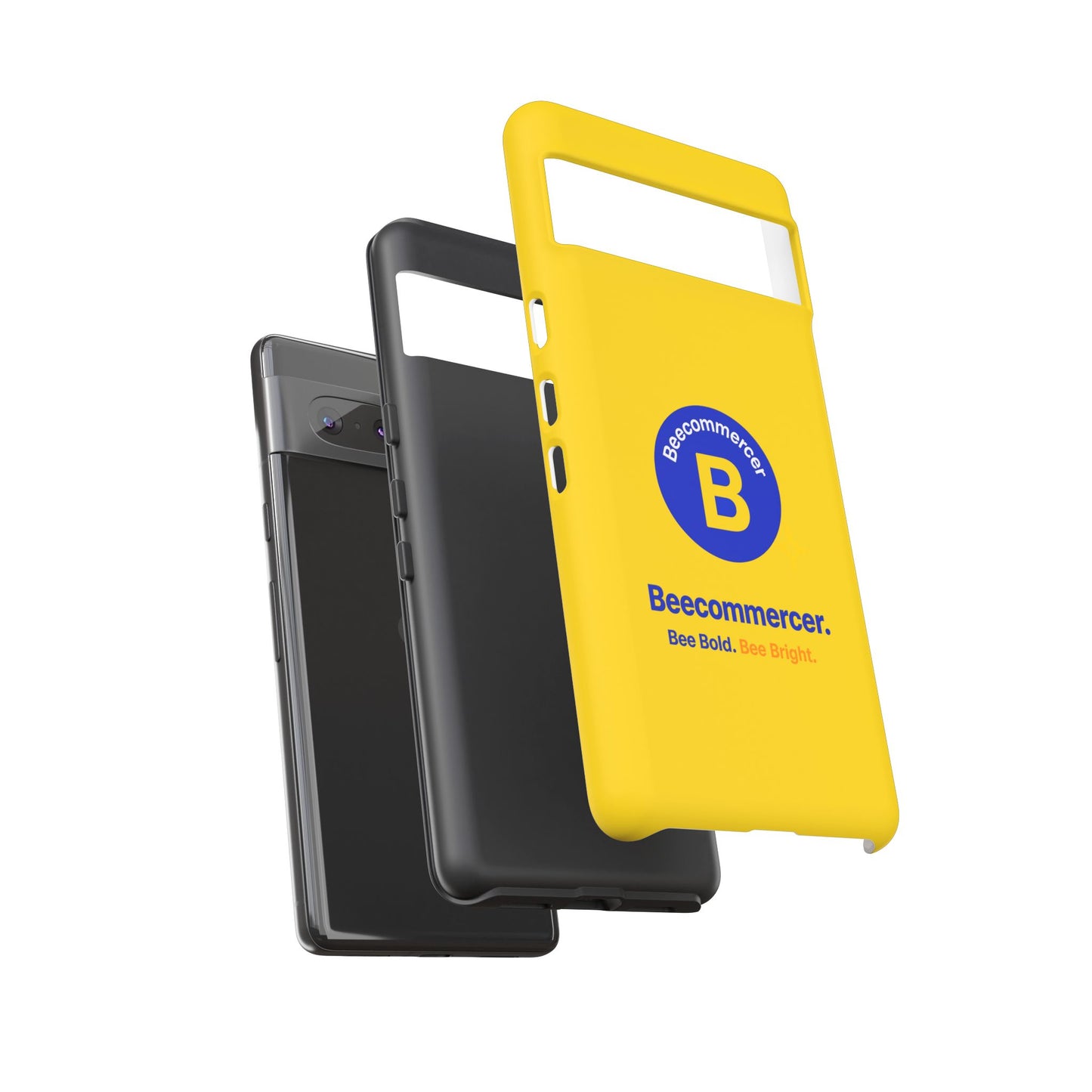 Beecommercer Bold Logo Phone Case — Yellow Protective Phone Cover
