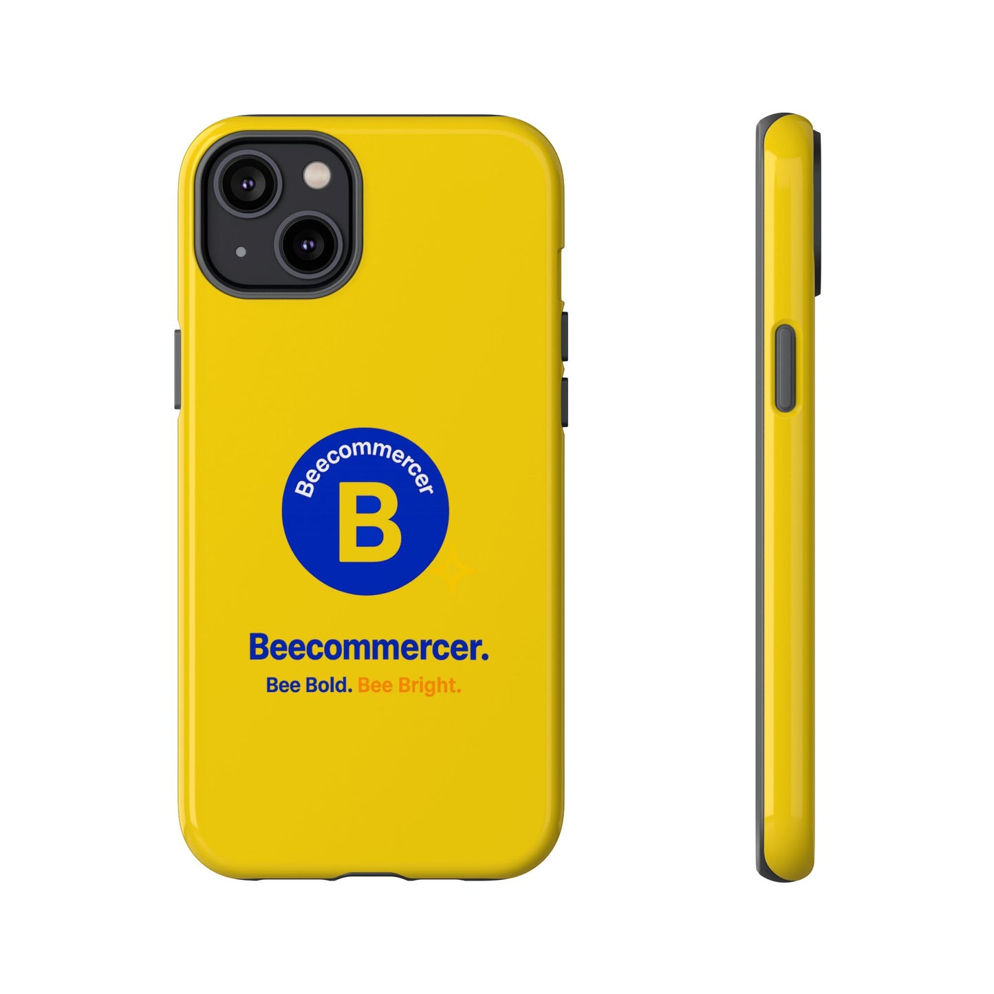Beecommercer Bold Logo Phone Case — Yellow Protective Phone Cover