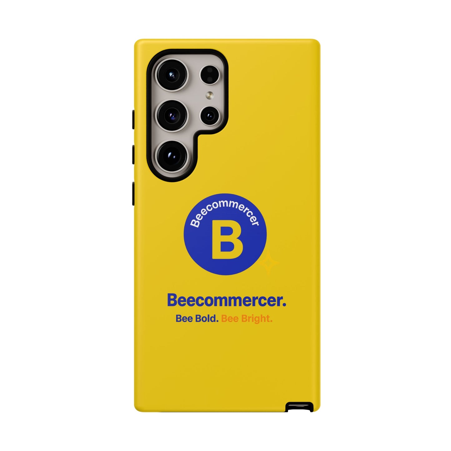 Beecommercer Bold Logo Phone Case — Yellow Protective Phone Cover