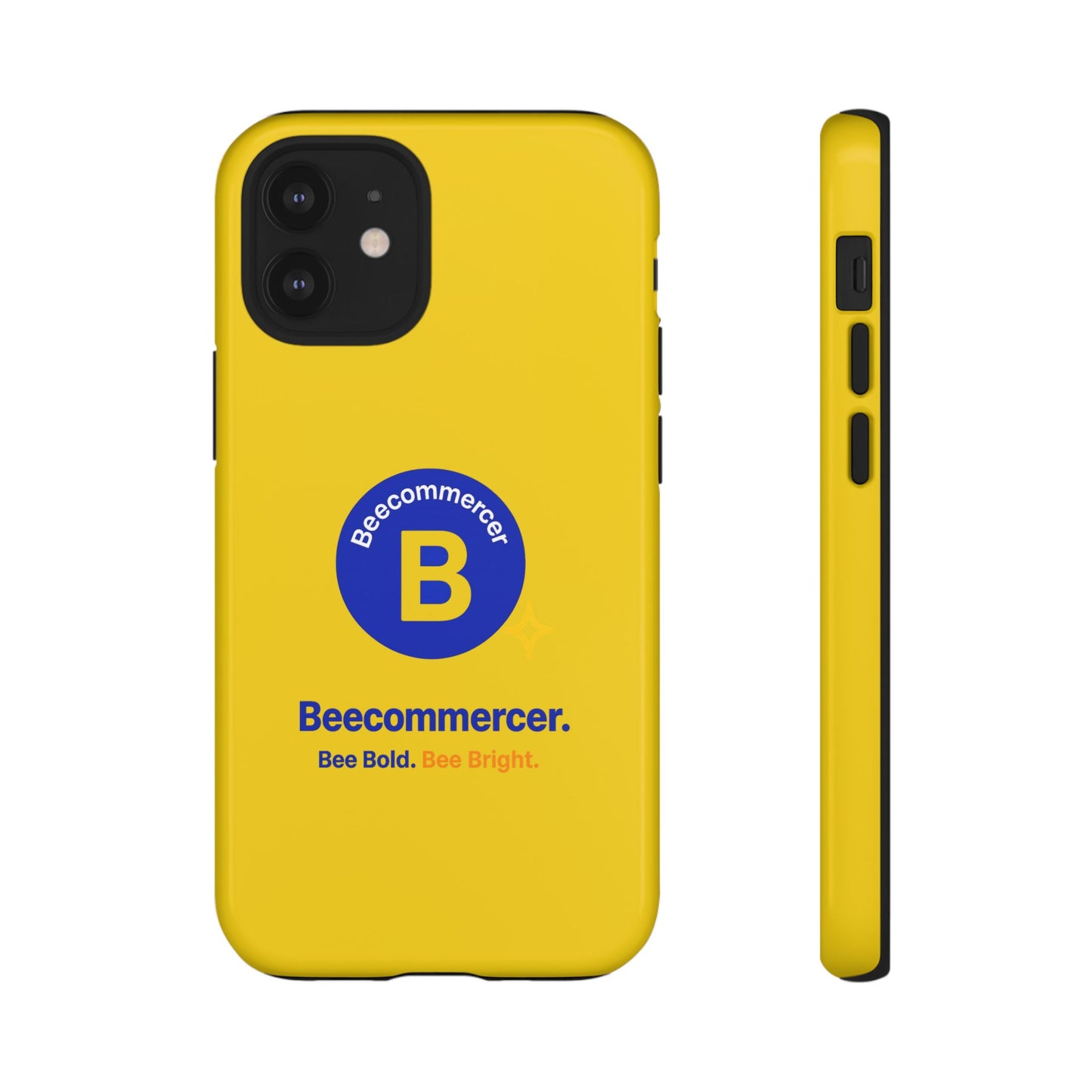 Beecommercer Bold Logo Phone Case — Yellow Protective Phone Cover