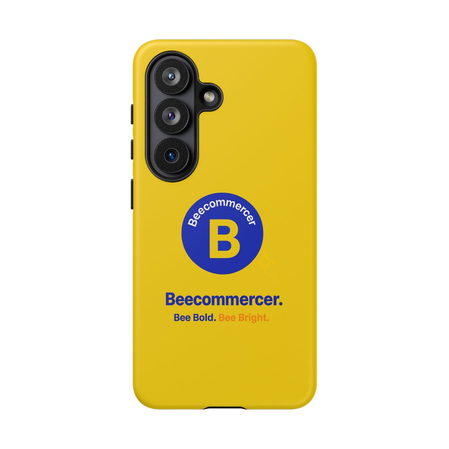 Beecommercer Bold Logo Phone Case — Yellow Protective Phone Cover