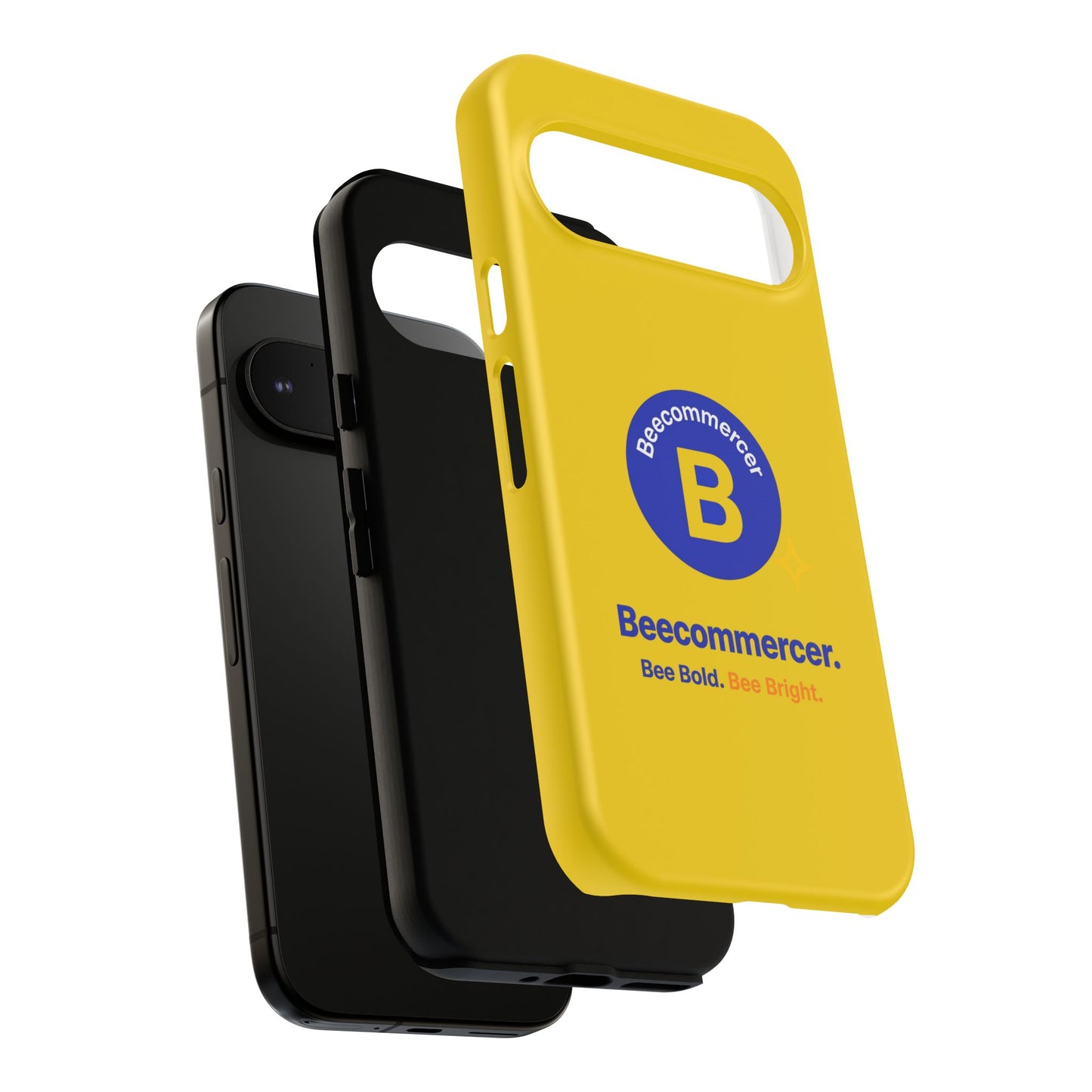 Beecommercer Bold Logo Phone Case — Yellow Protective Phone Cover