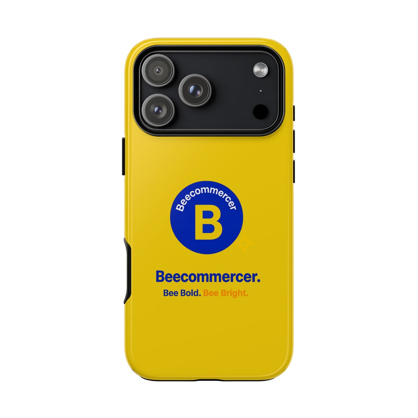 Beecommercer Bold Logo Phone Case — Yellow Protective Phone Cover