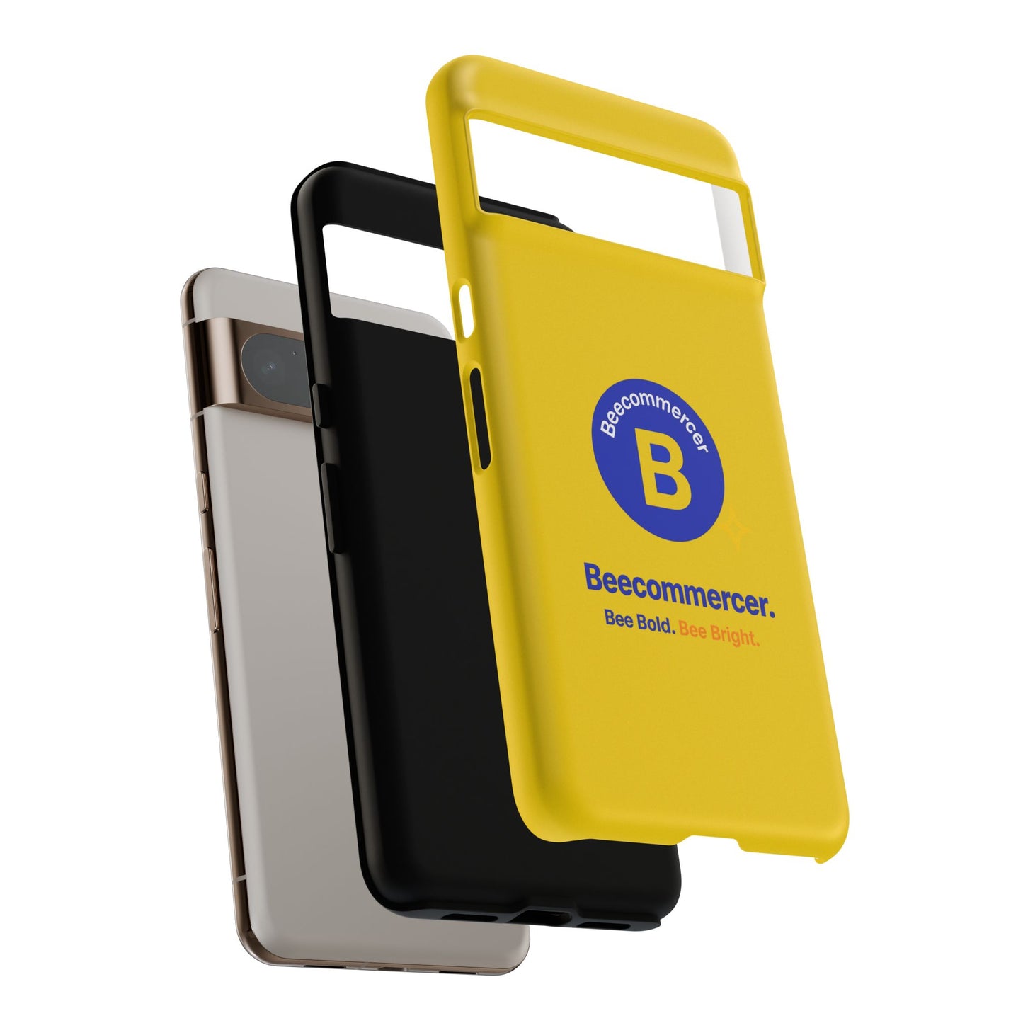 Beecommercer Bold Logo Phone Case — Yellow Protective Phone Cover