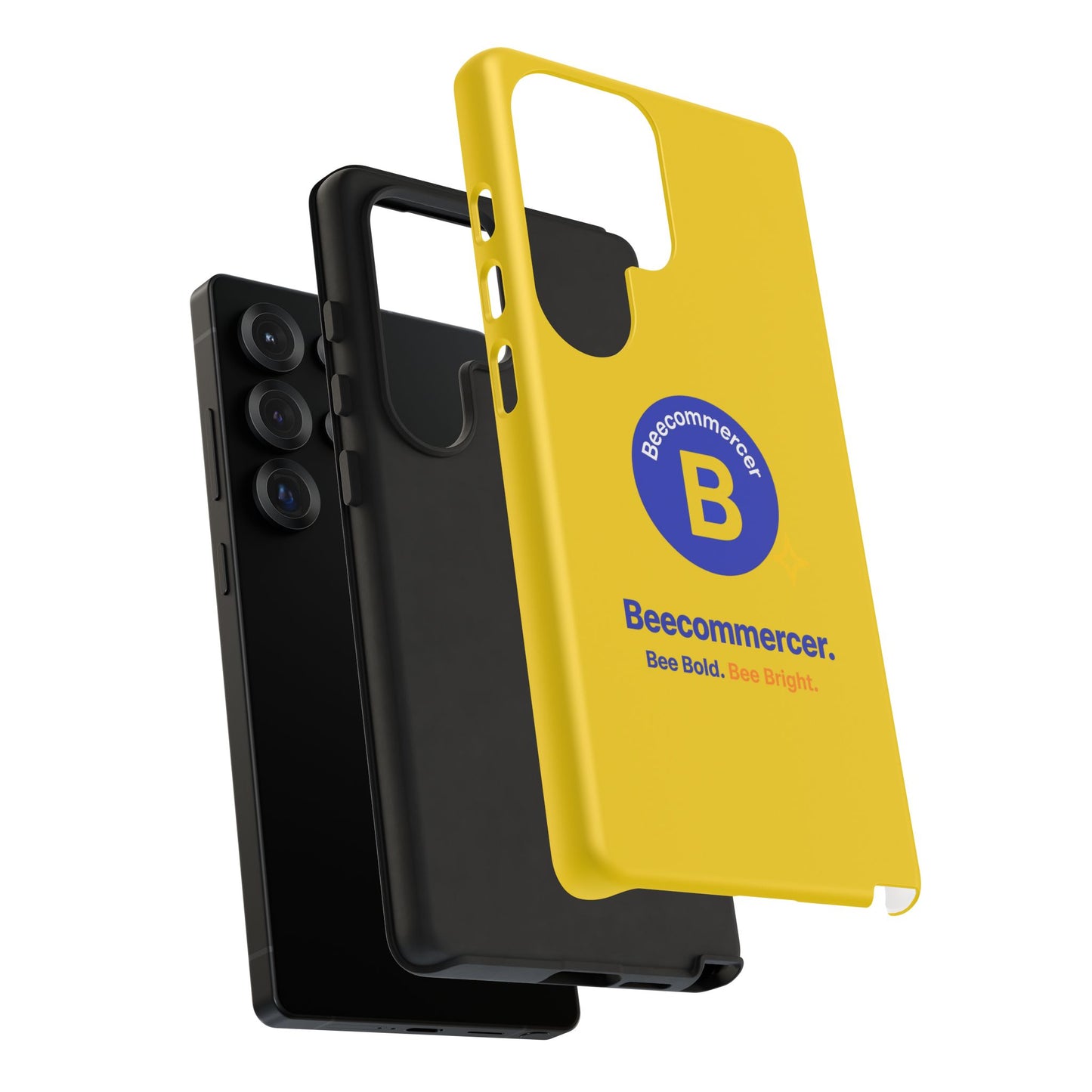 Beecommercer Bold Logo Phone Case — Yellow Protective Phone Cover