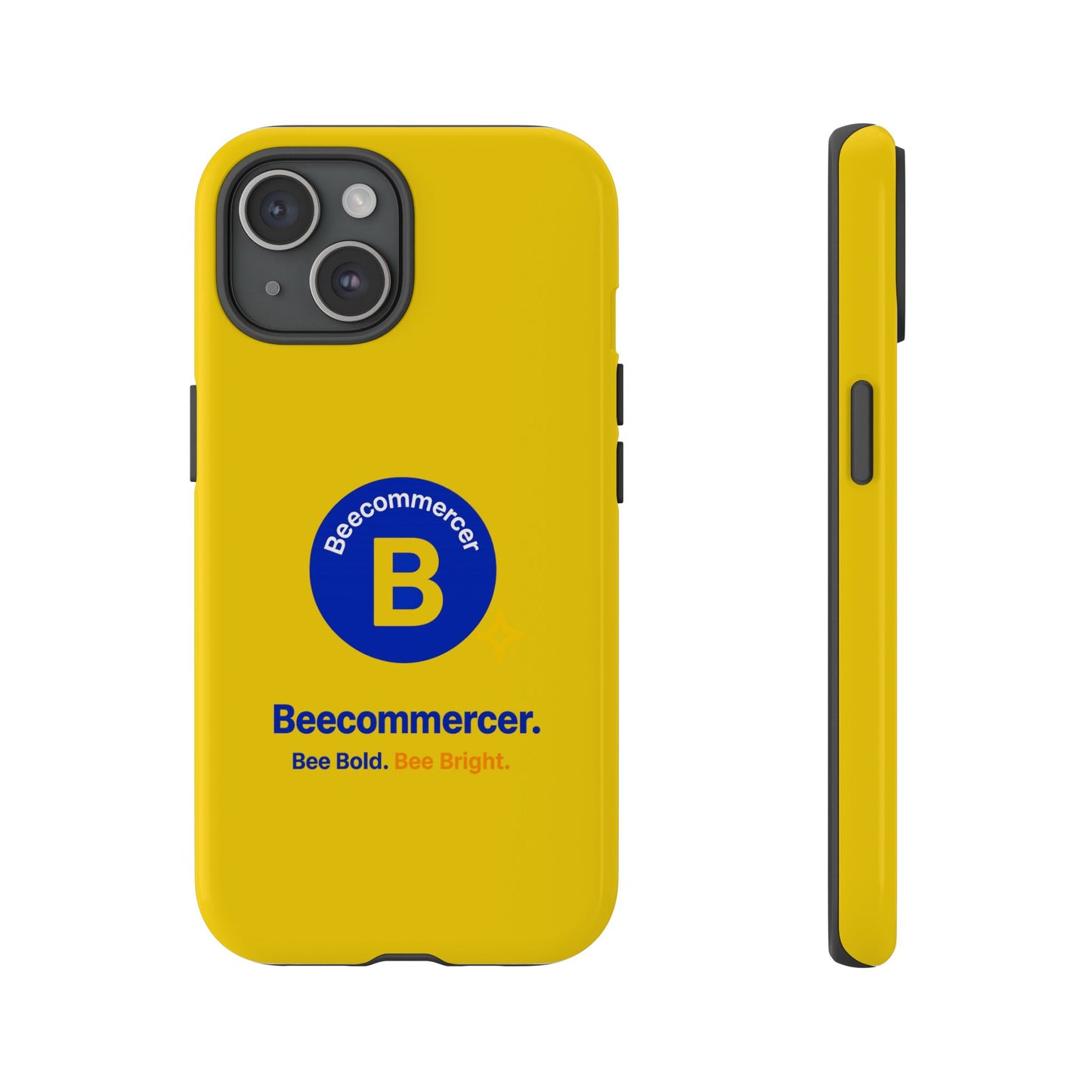 Beecommercer Bold Logo Phone Case — Yellow Protective Phone Cover